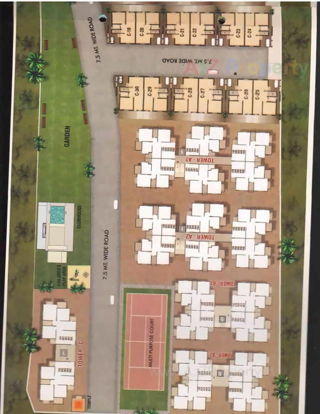 Layout of real estate project Yaghnapurush Residency located at Kalali, Vadodara, Gujarat