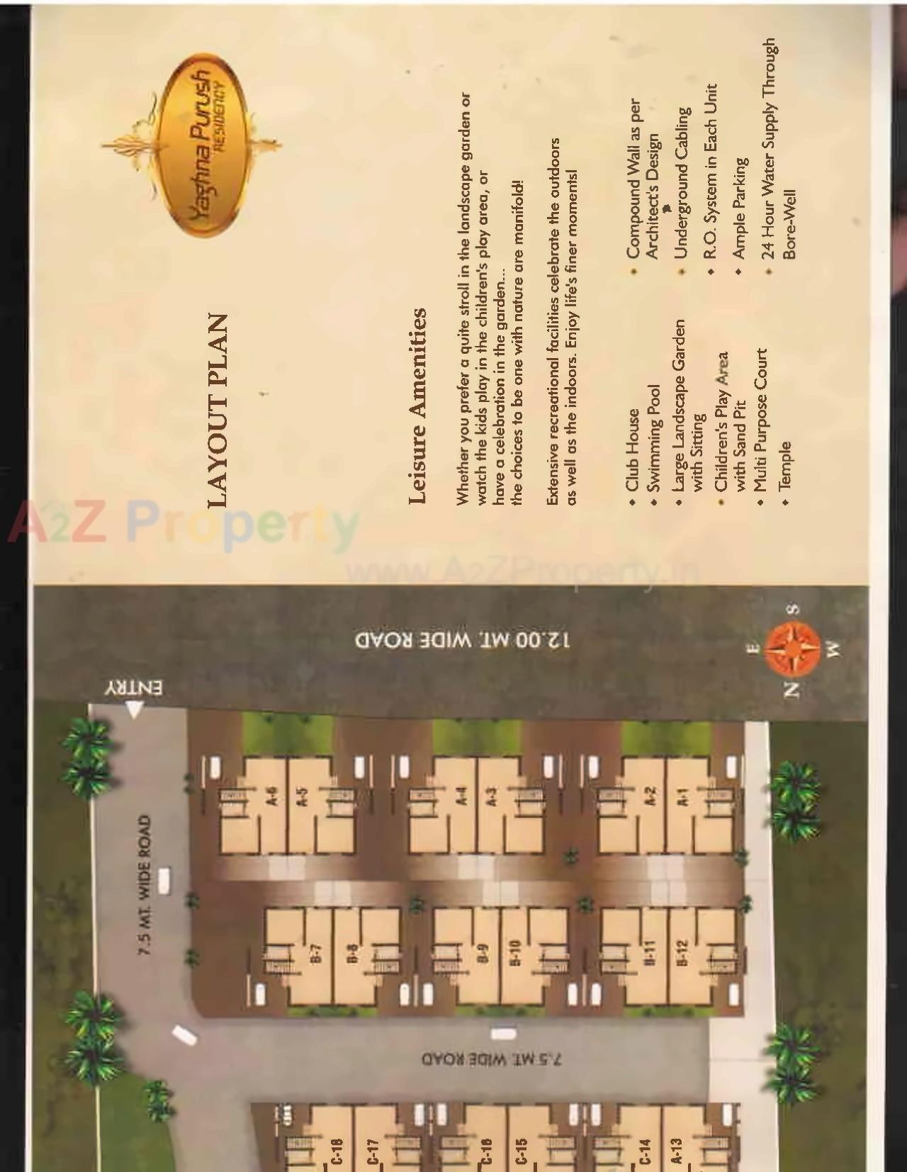 Layout of real estate project Yaghnapurush Residency located at Kalali, Vadodara, Gujarat