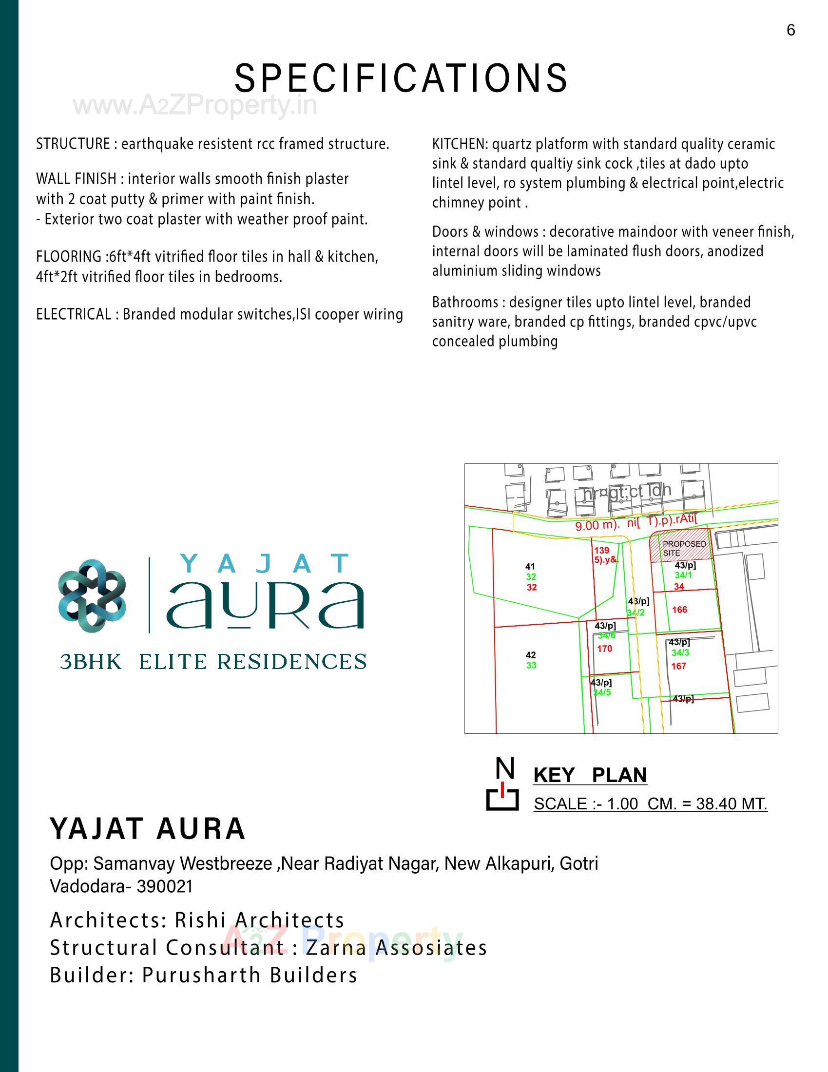  of real estate project Yajat Aura located at Gotri, Vadodara, Gujarat