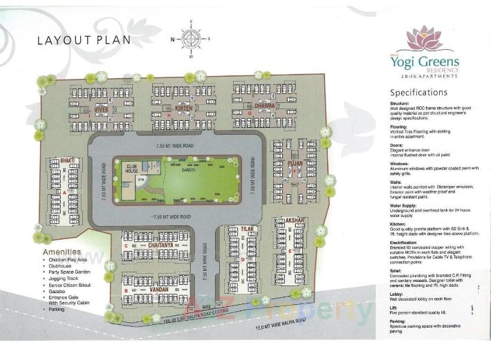 Yogi Greens Residency (tower C G) 1 BHK Flats, 2 BHK Flats at Chhani
