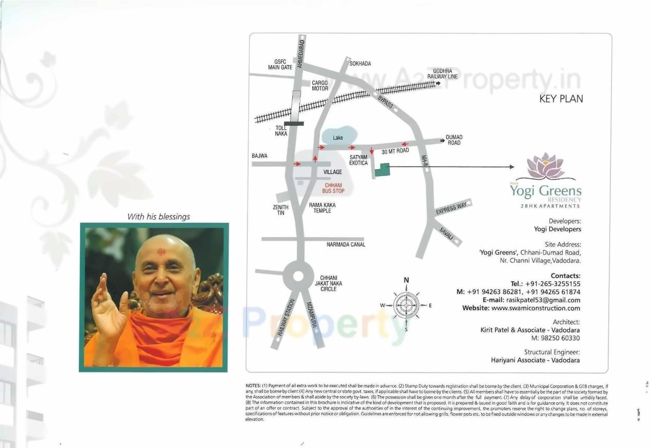  of real estate project Yogi Greens Residency   (tower C G) located at Chhani, Vadodara, Gujarat