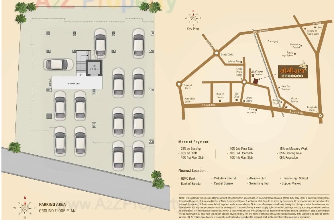 Layout of real estate project Yogiraj Enclave located at Kasba, Vadodara, Gujarat