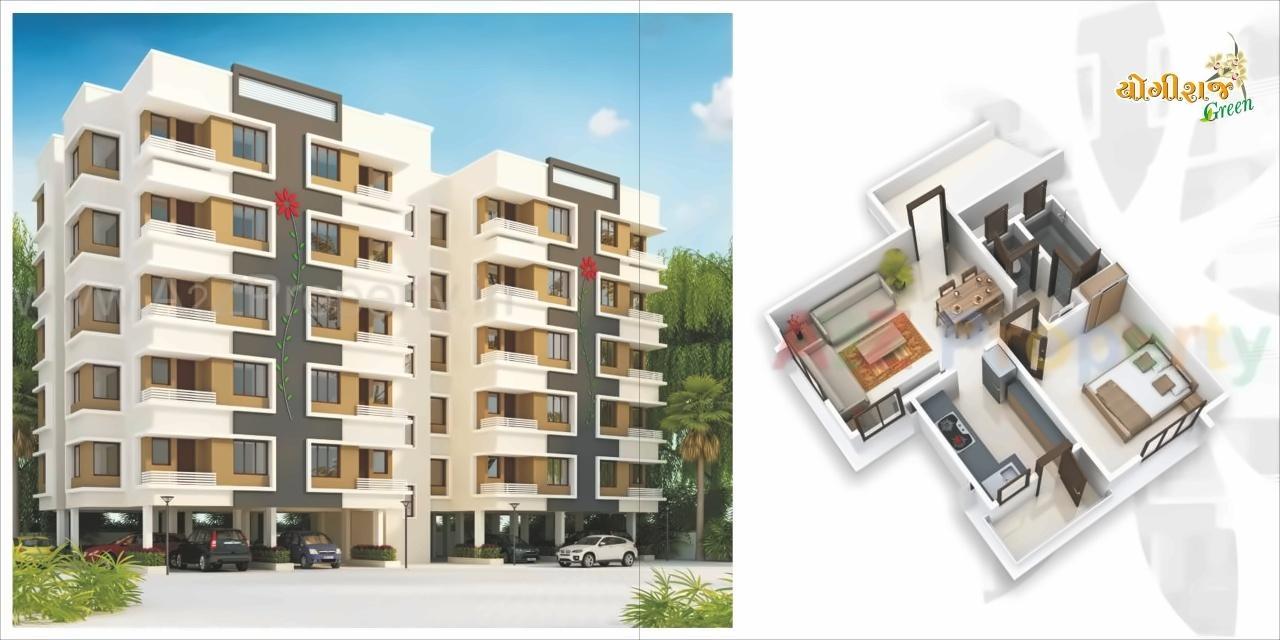 Layout of real estate project Yogiraj Green located at Dasharath, Vadodara, Gujarat