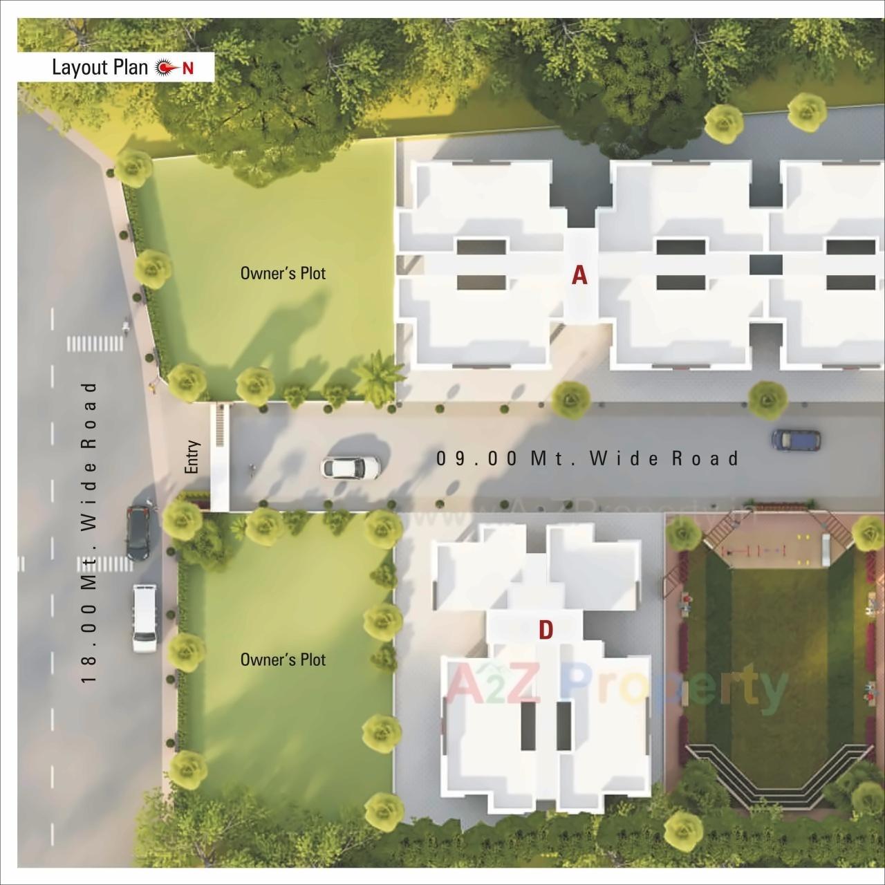 Layout of real estate project Yogiraj Green located at Dasharath, Vadodara, Gujarat