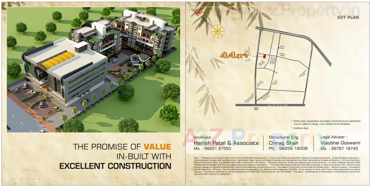 Layout of real estate project Yogiraj Hub   Heights located at Sayajipura, Vadodara, Gujarat