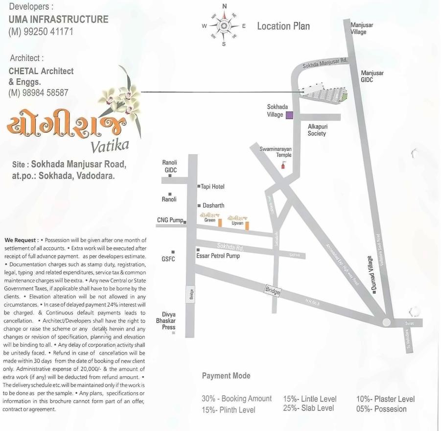  of real estate project Yogiraj Vatika located at Sokhda, Vadodara, Gujarat