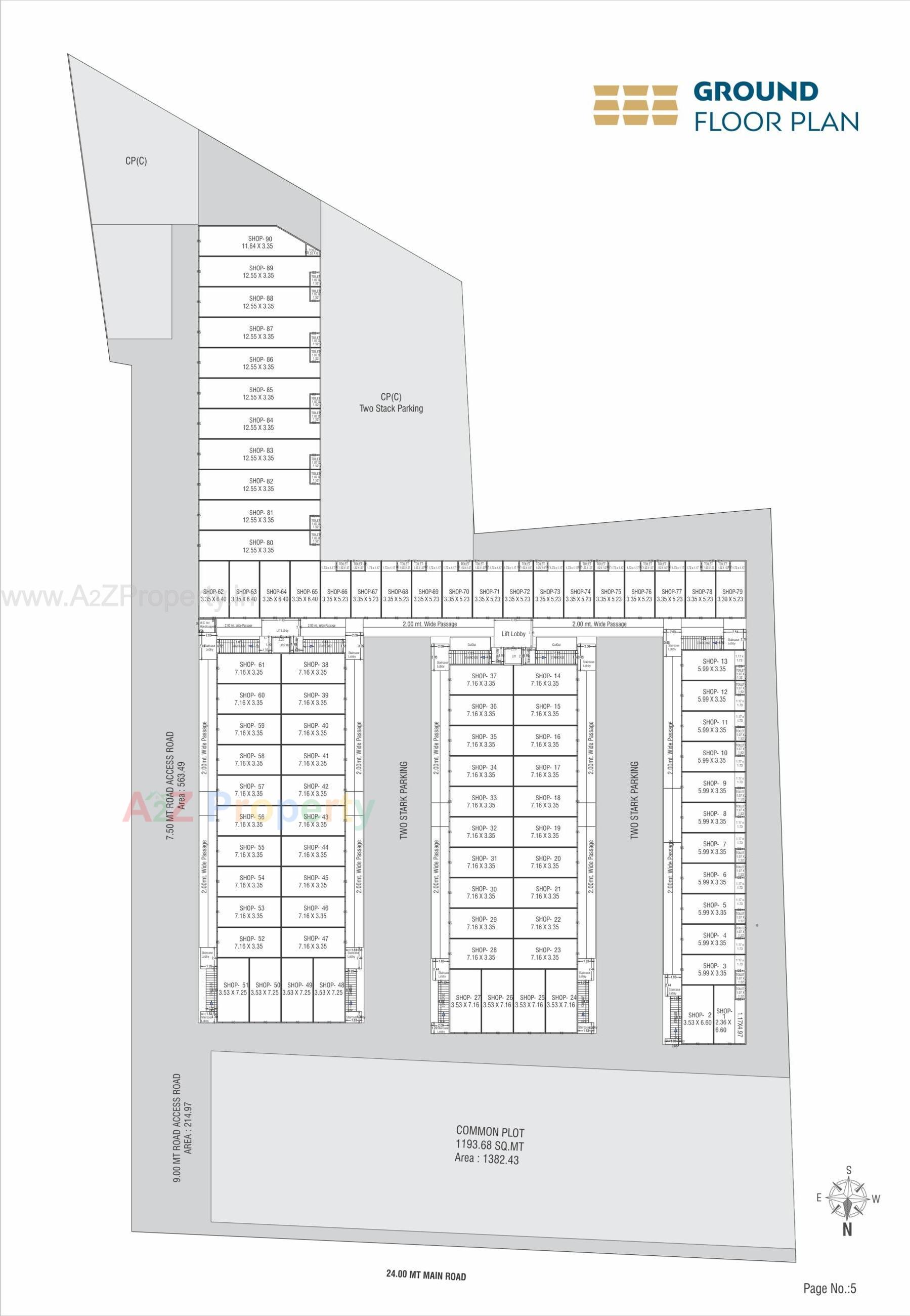 Layout of real estate project Yogiraj located at Karjan, Vadodara, Gujarat