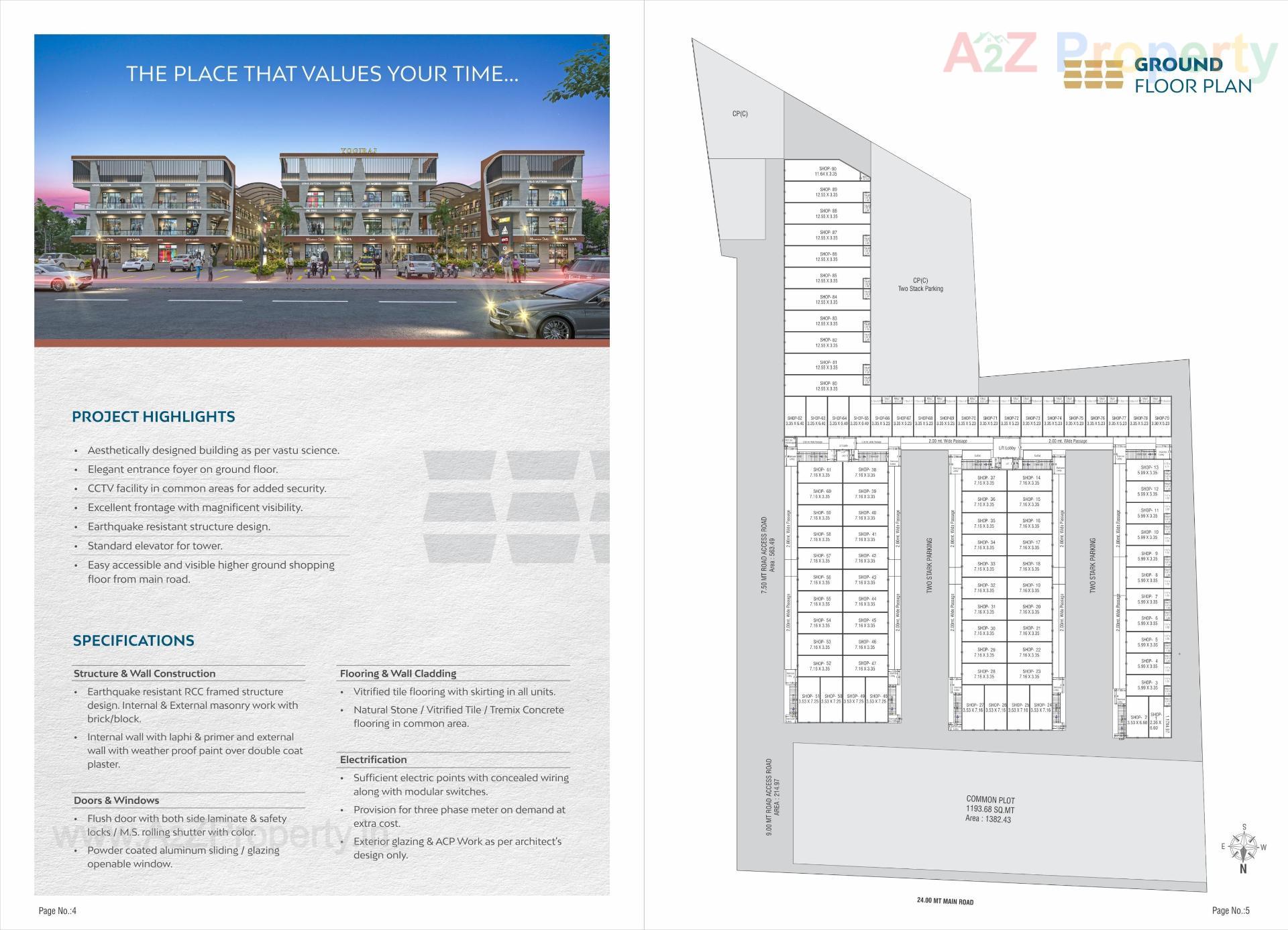 Layout of real estate project Yogiraj located at Karjan, Vadodara, Gujarat