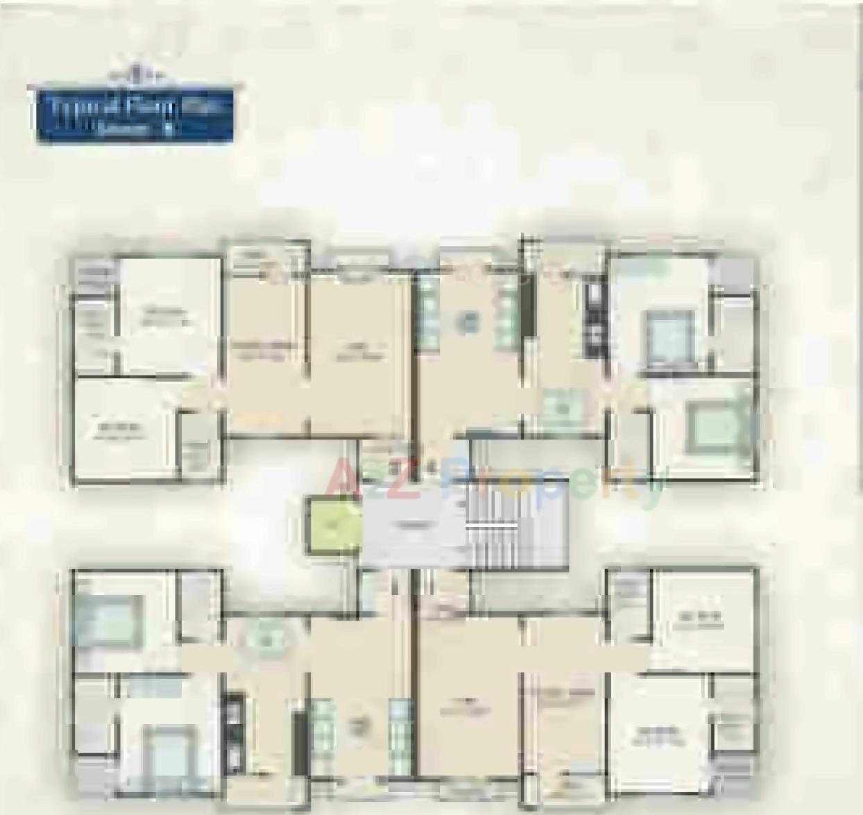 Layout of real estate project Zainee Residency located at Sayajipura, Vadodara, Gujarat