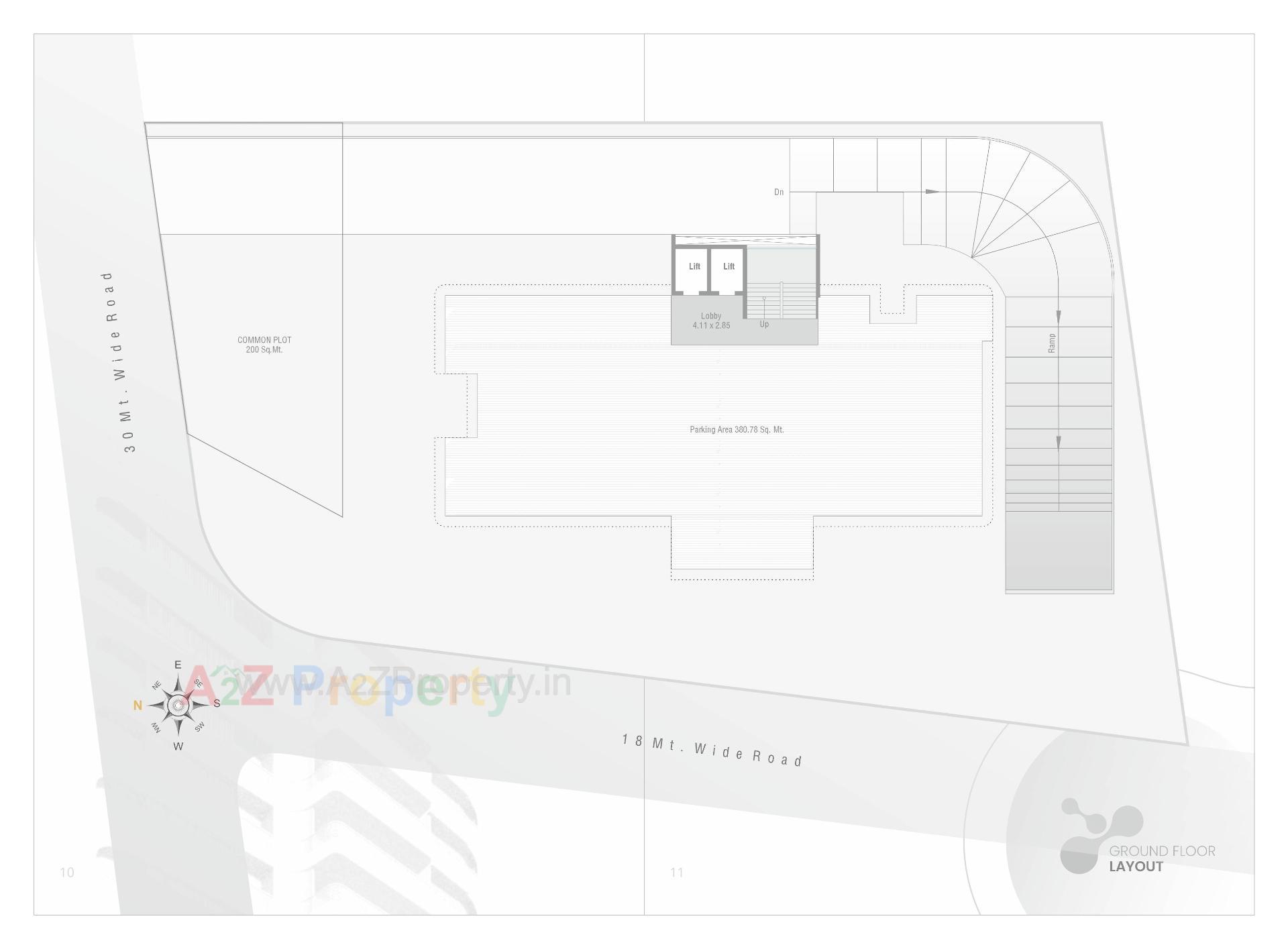 Layout of real estate project Zillion Fourteen located at Chhani, Vadodara, Gujarat