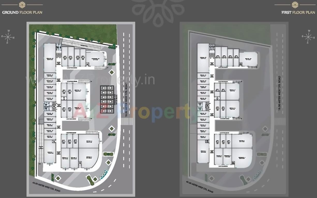 Layout of real estate project Zillion Landmark located at Tarsali, Vadodara, Gujarat