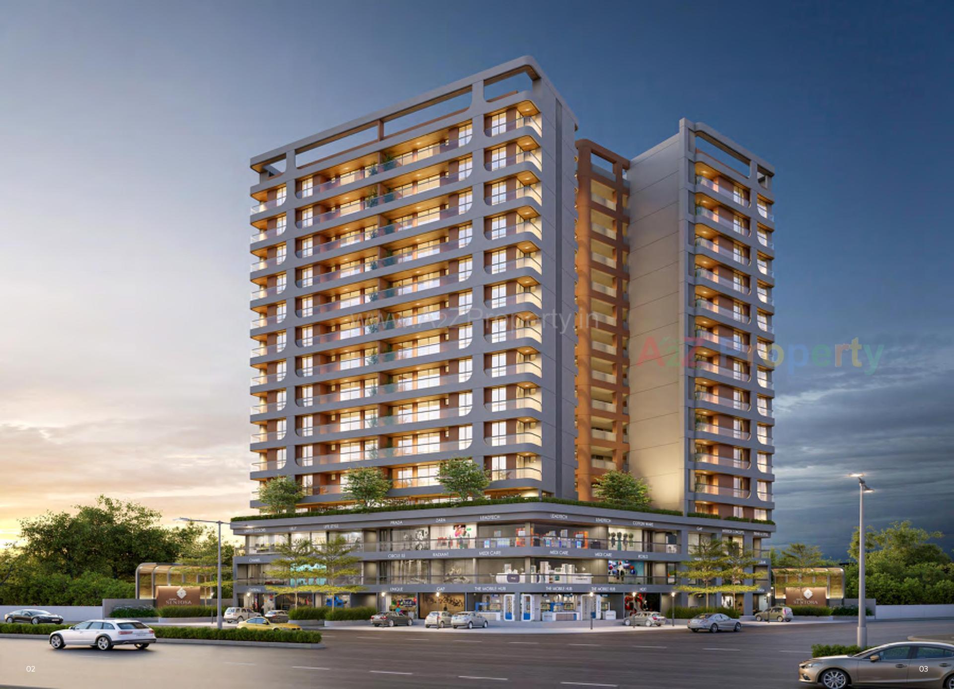 3D Elevation of real estate project Zillion Sentosa located at Sama-dumad-vemali, Vadodara, Gujarat