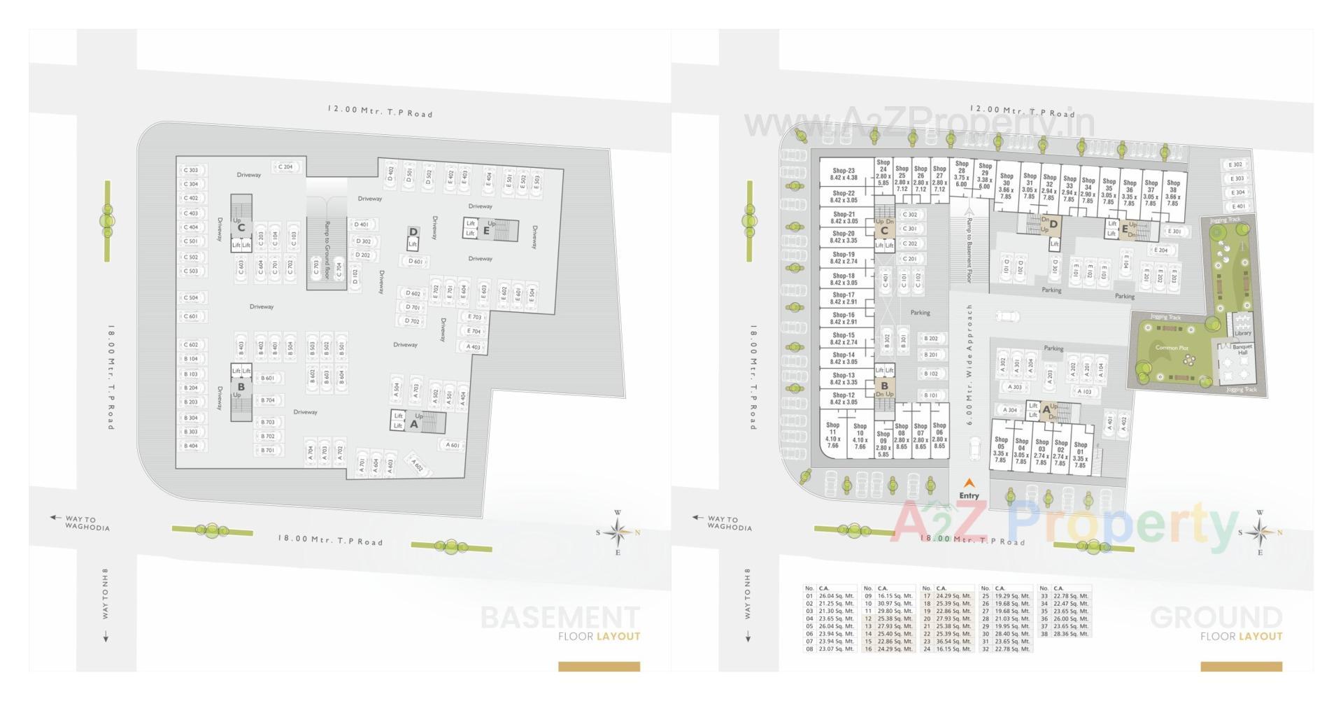 Layout of real estate project Zillion The Splendid located at Bapod, Vadodara, Gujarat