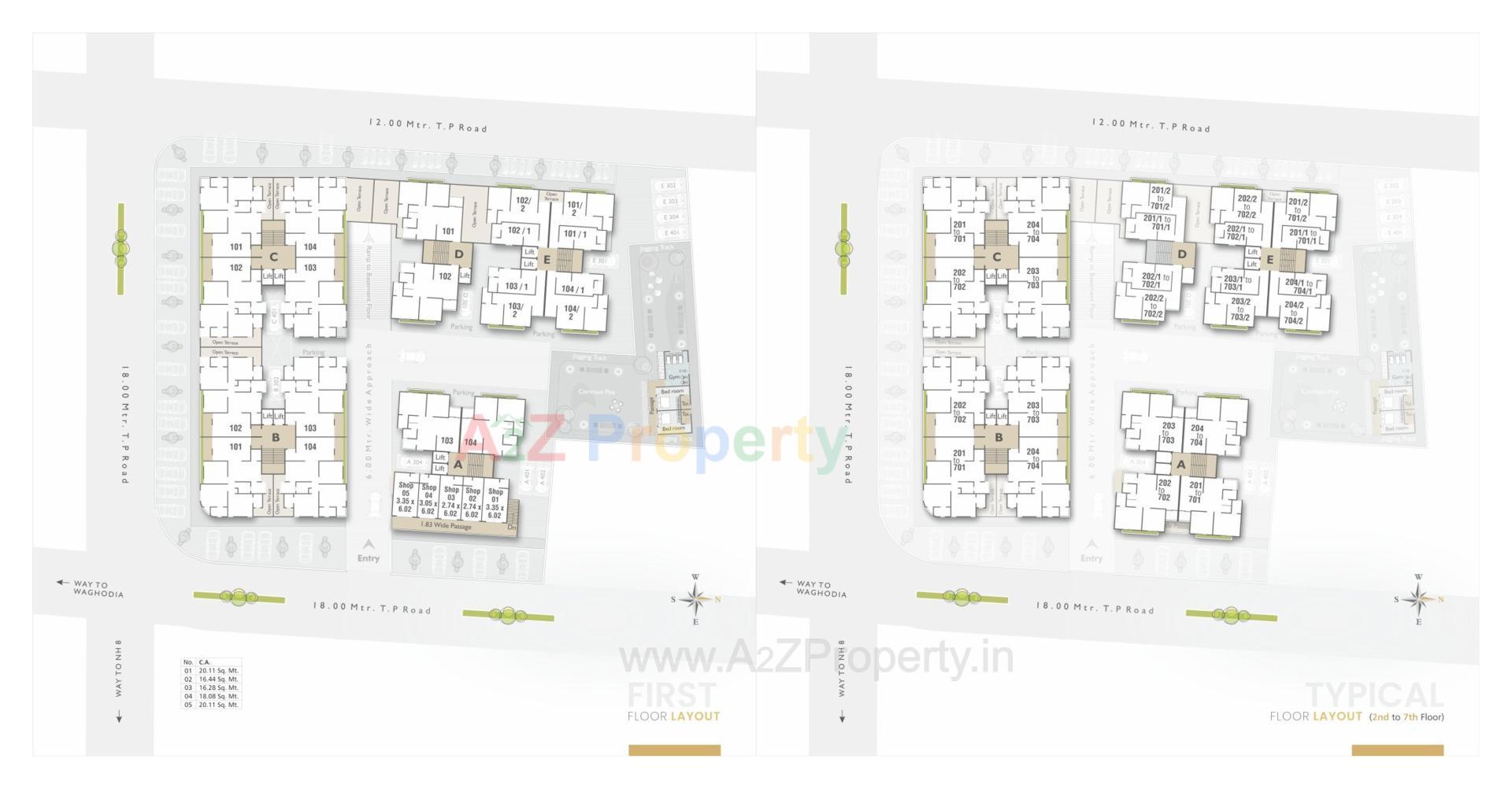 Layout of real estate project Zillion The Splendid located at Bapod, Vadodara, Gujarat
