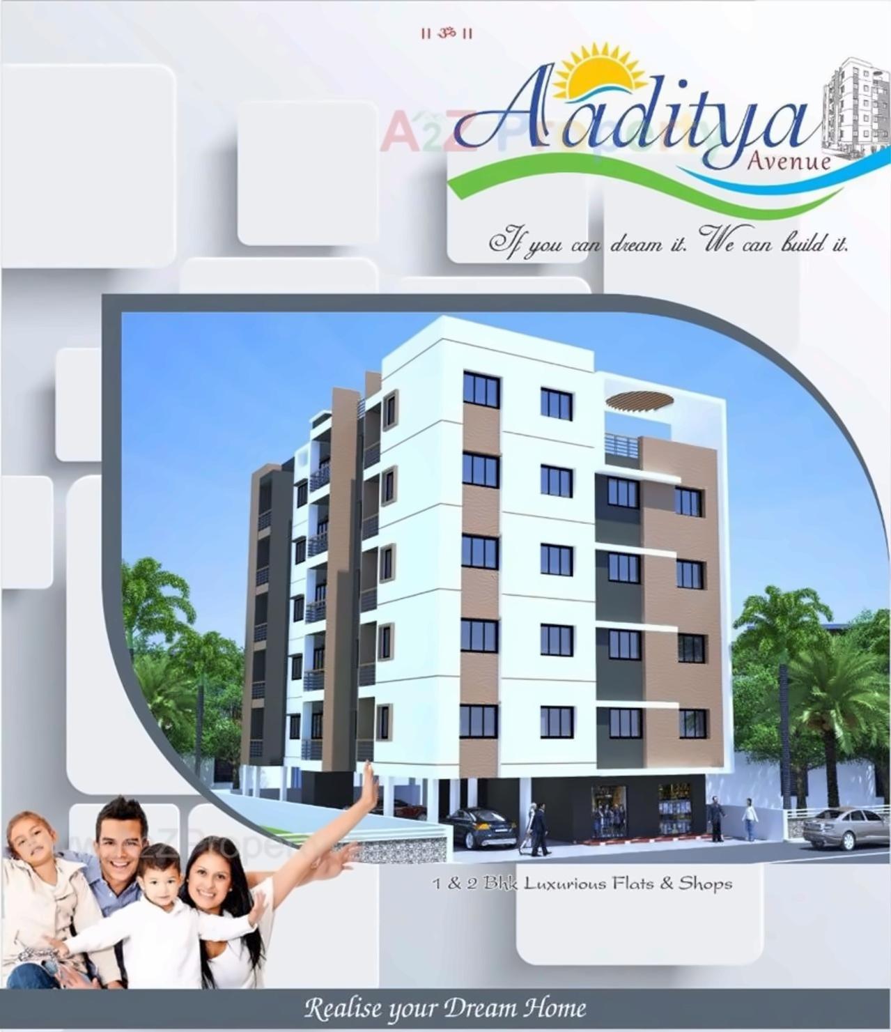 3D Elevation of real estate project Aaditya Avenue located at Chala, Valsad, Gujarat