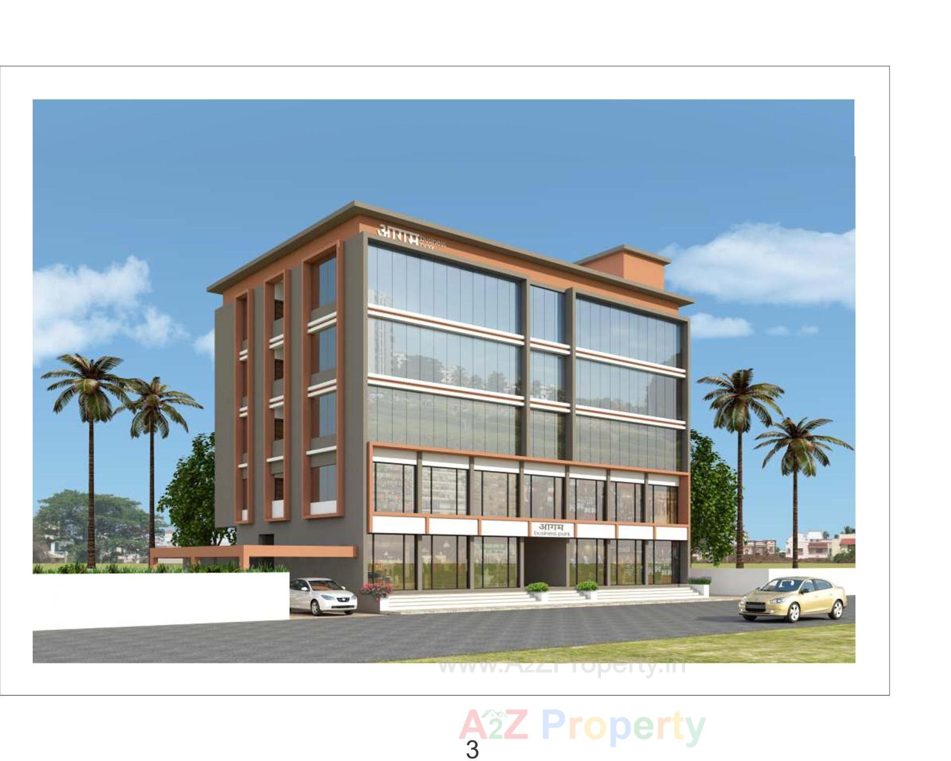 3D Elevation of real estate project Aagam Business Park located at Valsad, Valsad, Gujarat
