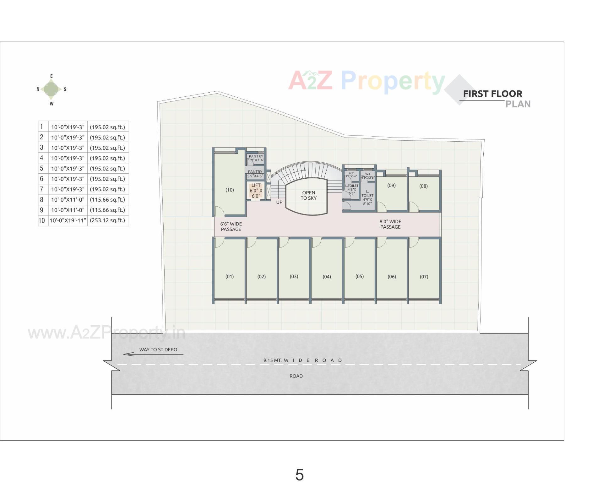 Layout of real estate project Aagam Business Park located at Valsad, Valsad, Gujarat