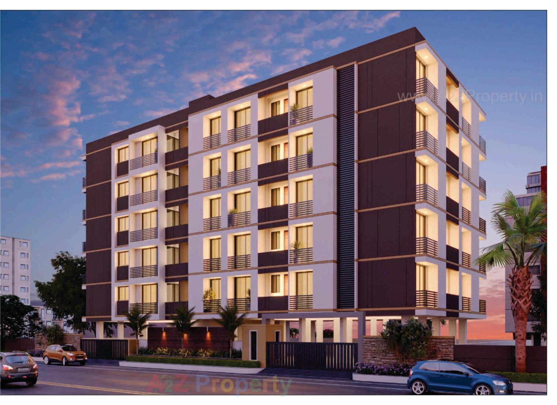 3D Elevation of real estate project Aditya Heights located at Vapi, Valsad, Gujarat