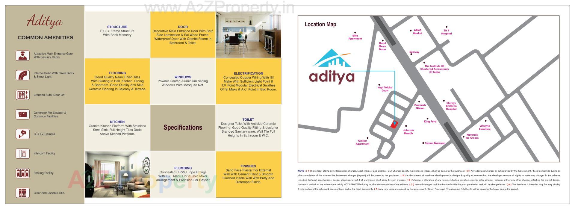  of real estate project Aditya Heights located at Vapi, Valsad, Gujarat