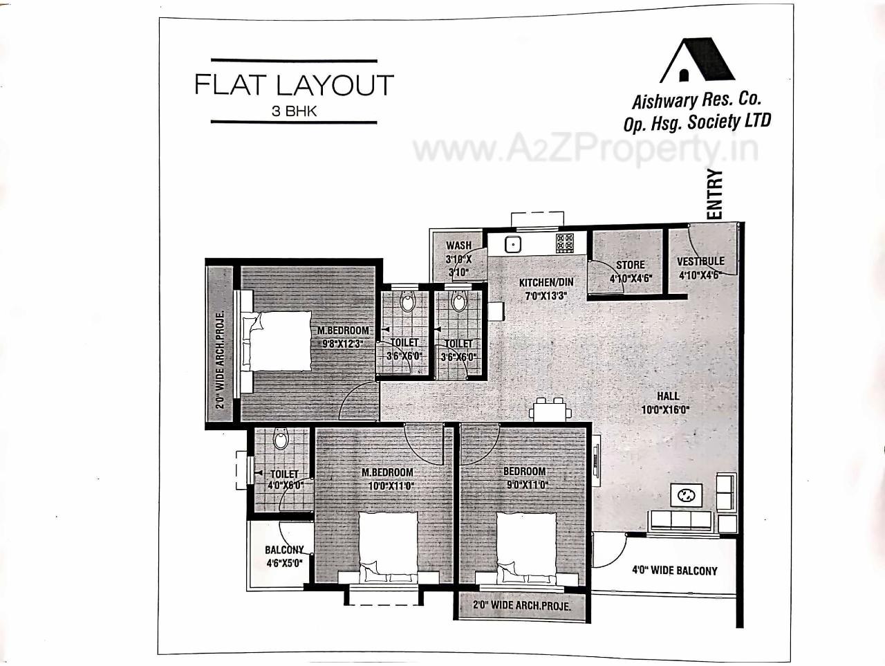Layout of real estate project Aishwary Residency Co Op Housing Society Limited located at Valsad, Valsad, Gujarat