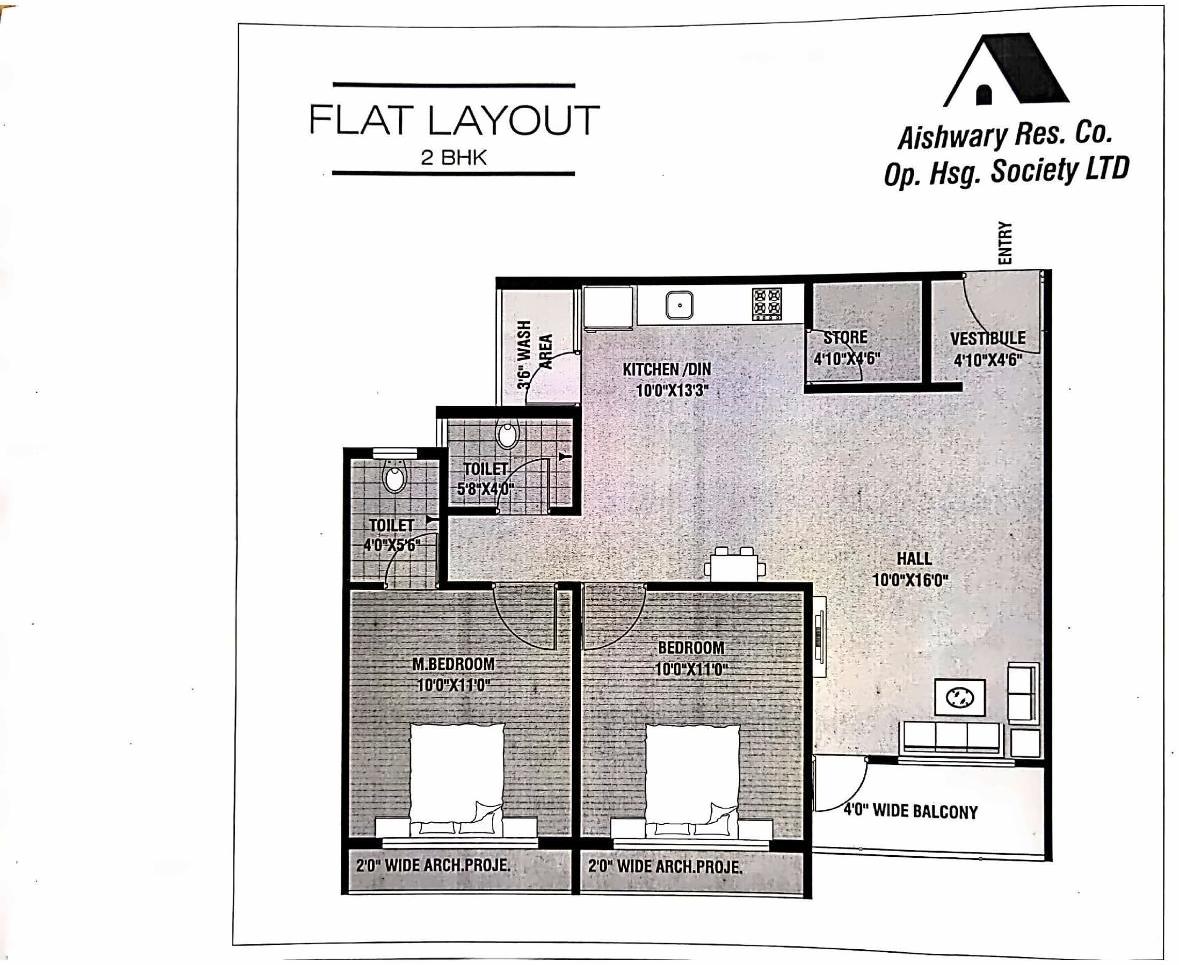 Layout of real estate project Aishwary Residency Co Op Housing Society Limited located at Valsad, Valsad, Gujarat