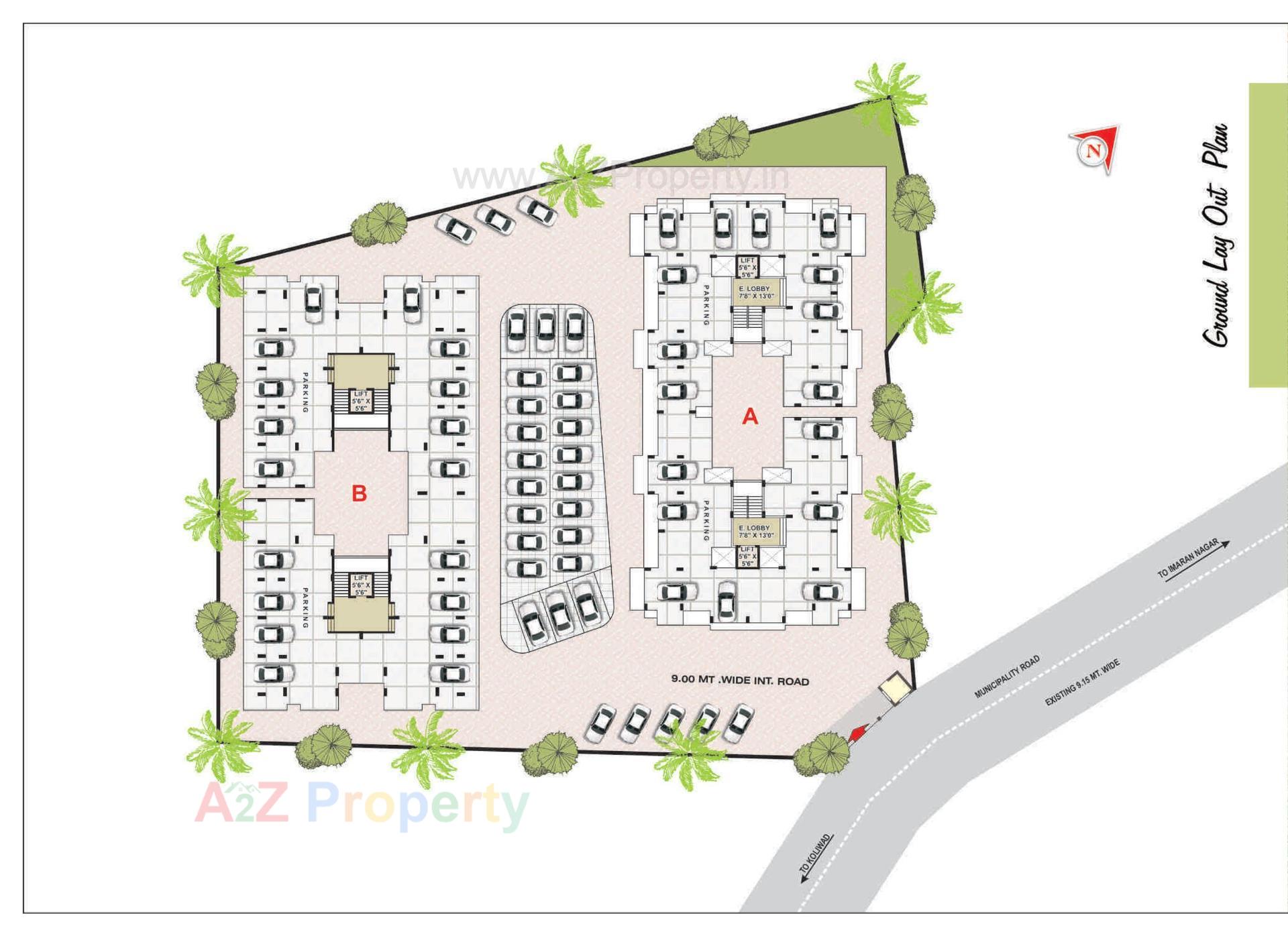 Layout of real estate project Aman Park located at Vapi, Valsad, Gujarat