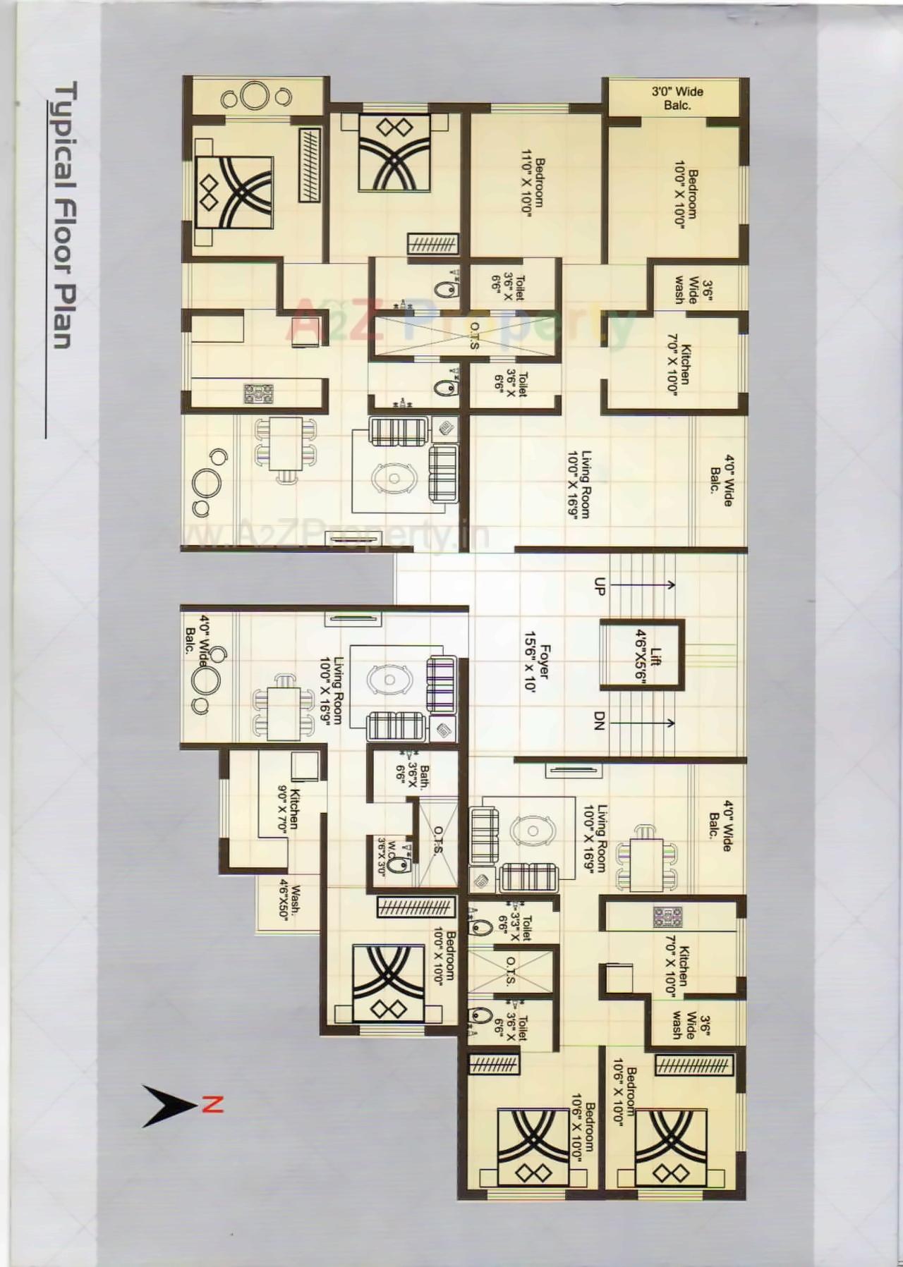 Layout of real estate project Amrut Tara Residency located at Pardi, Valsad, Gujarat