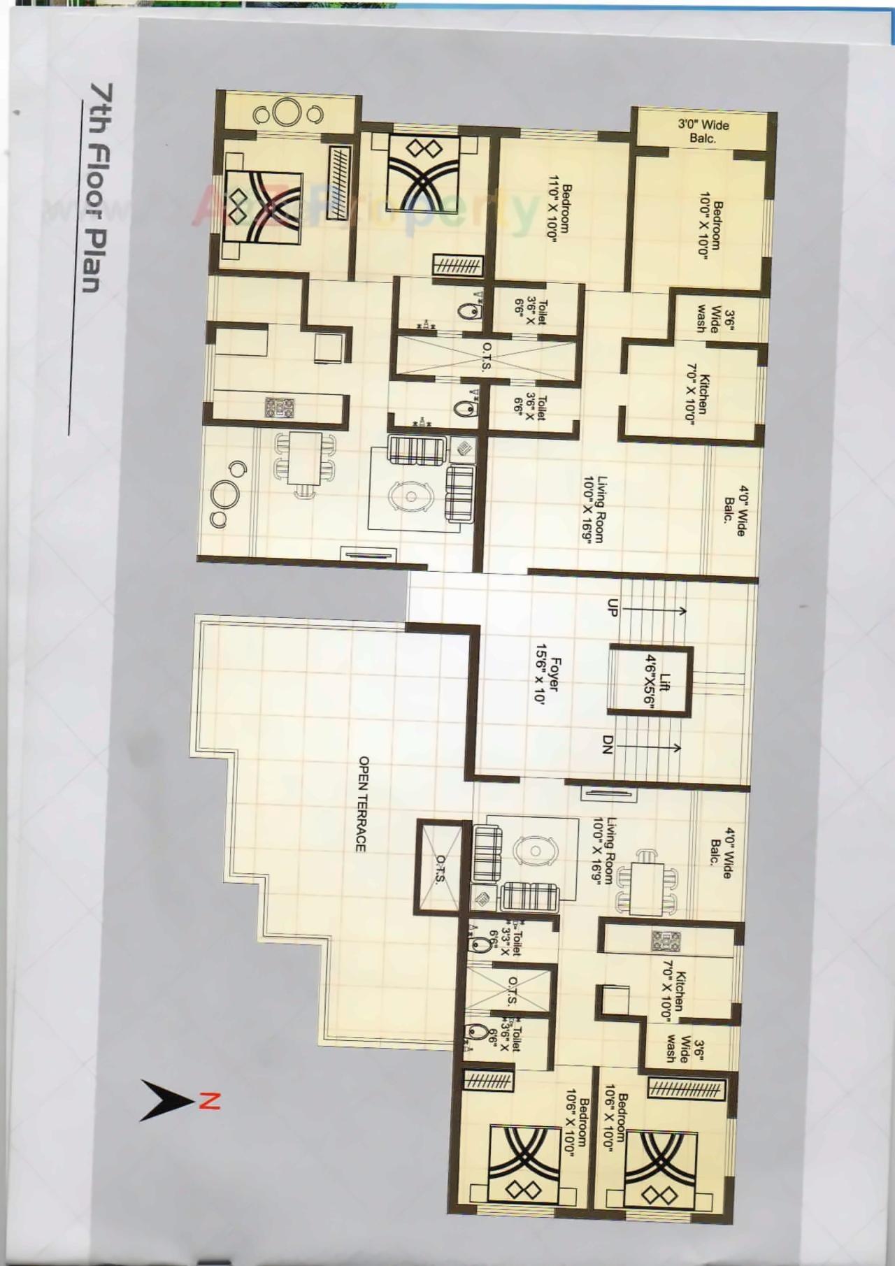 Layout of real estate project Amrut Tara Residency located at Pardi, Valsad, Gujarat