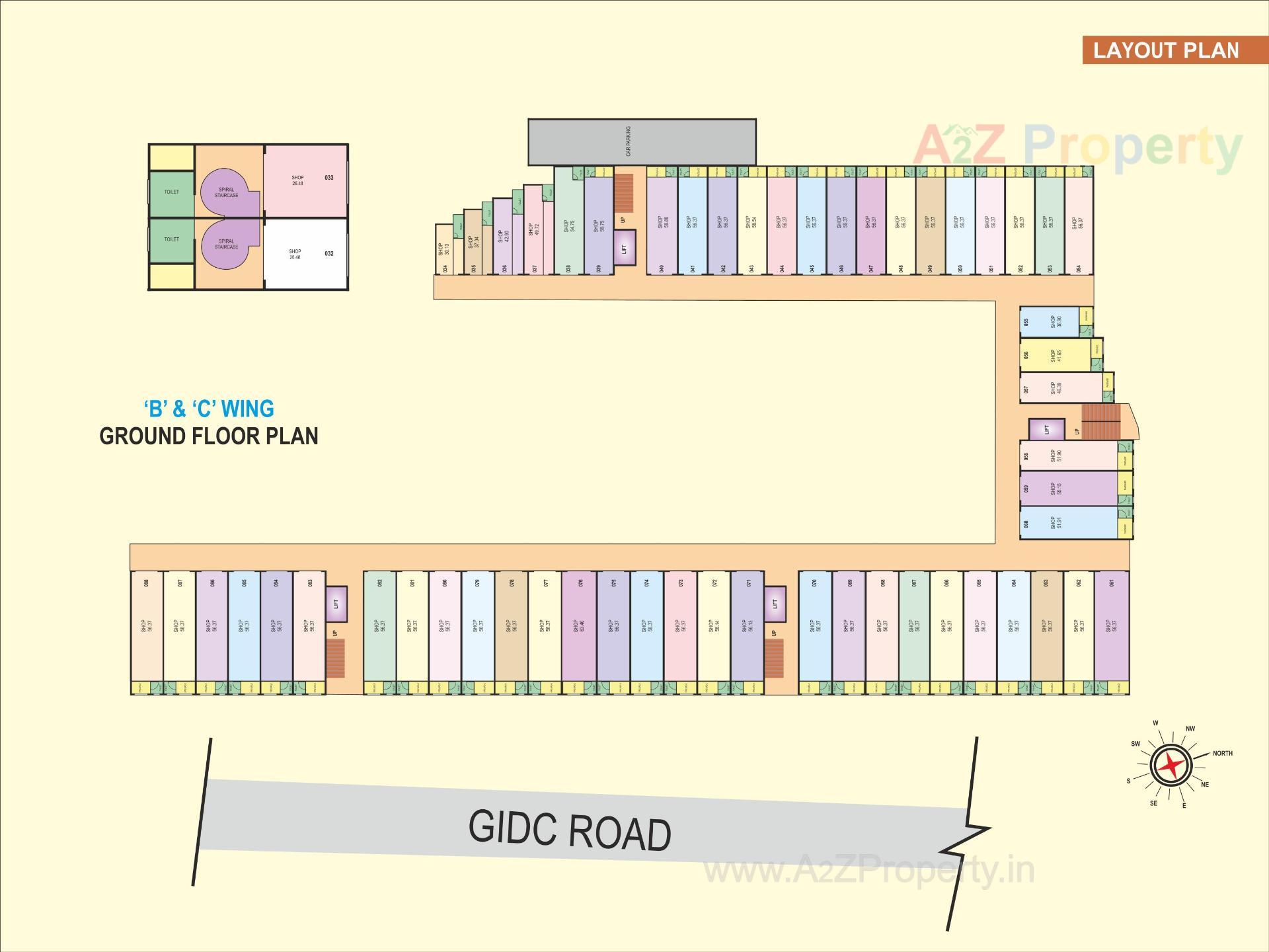 Layout of real estate project Ashapura Complex located at Vapi, Valsad, Gujarat
