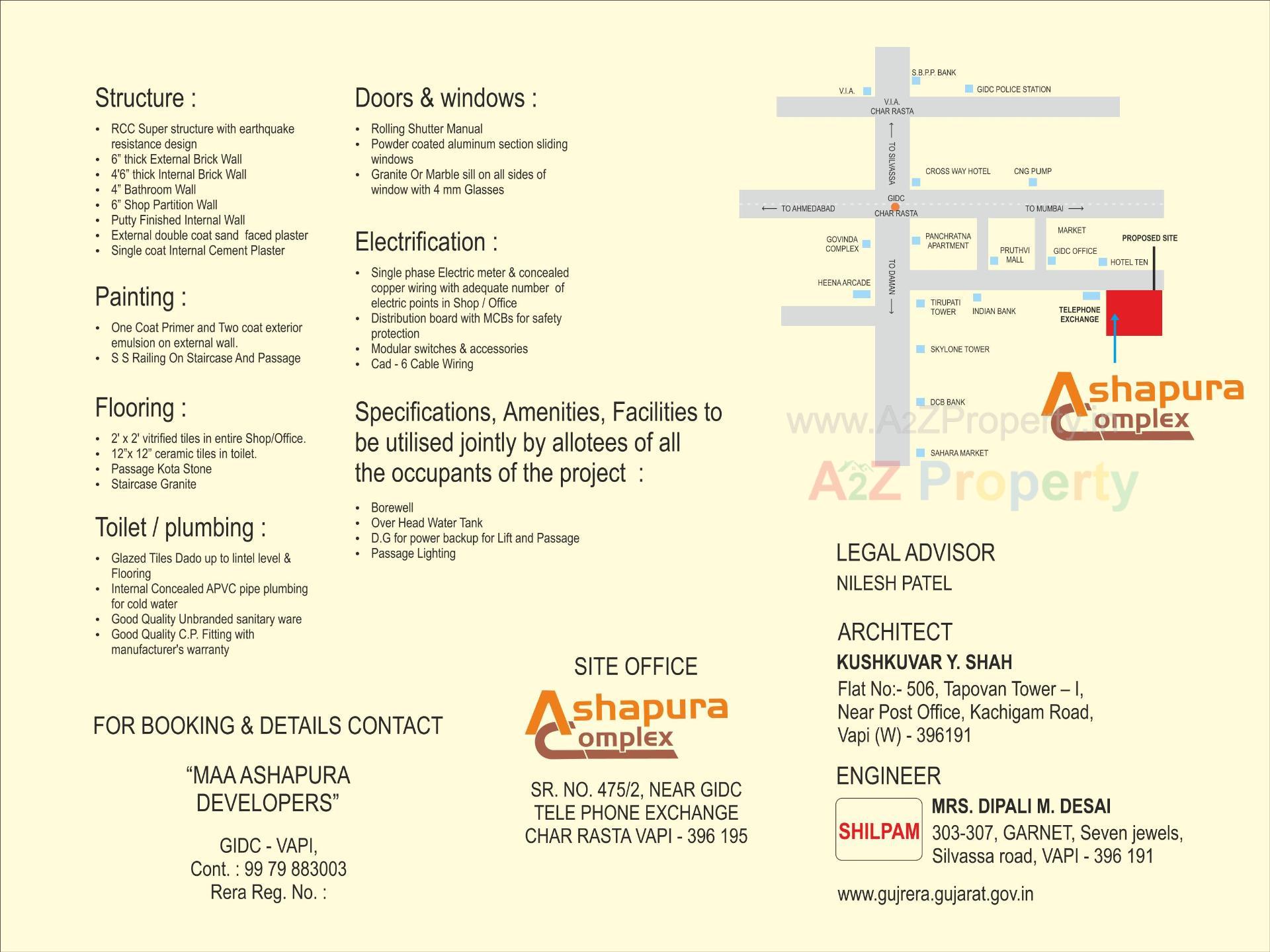  of real estate project Ashapura Complex located at Vapi, Valsad, Gujarat