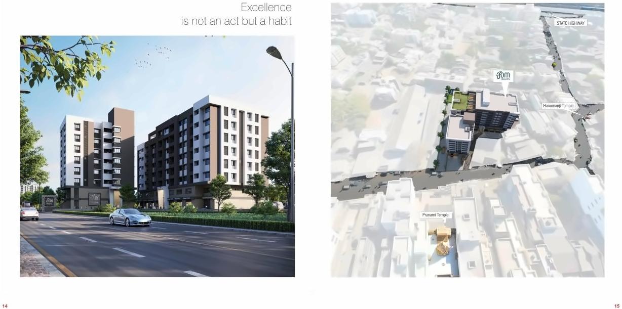 Layout of real estate project Aum Heights located at Chhipwad, Valsad, Gujarat