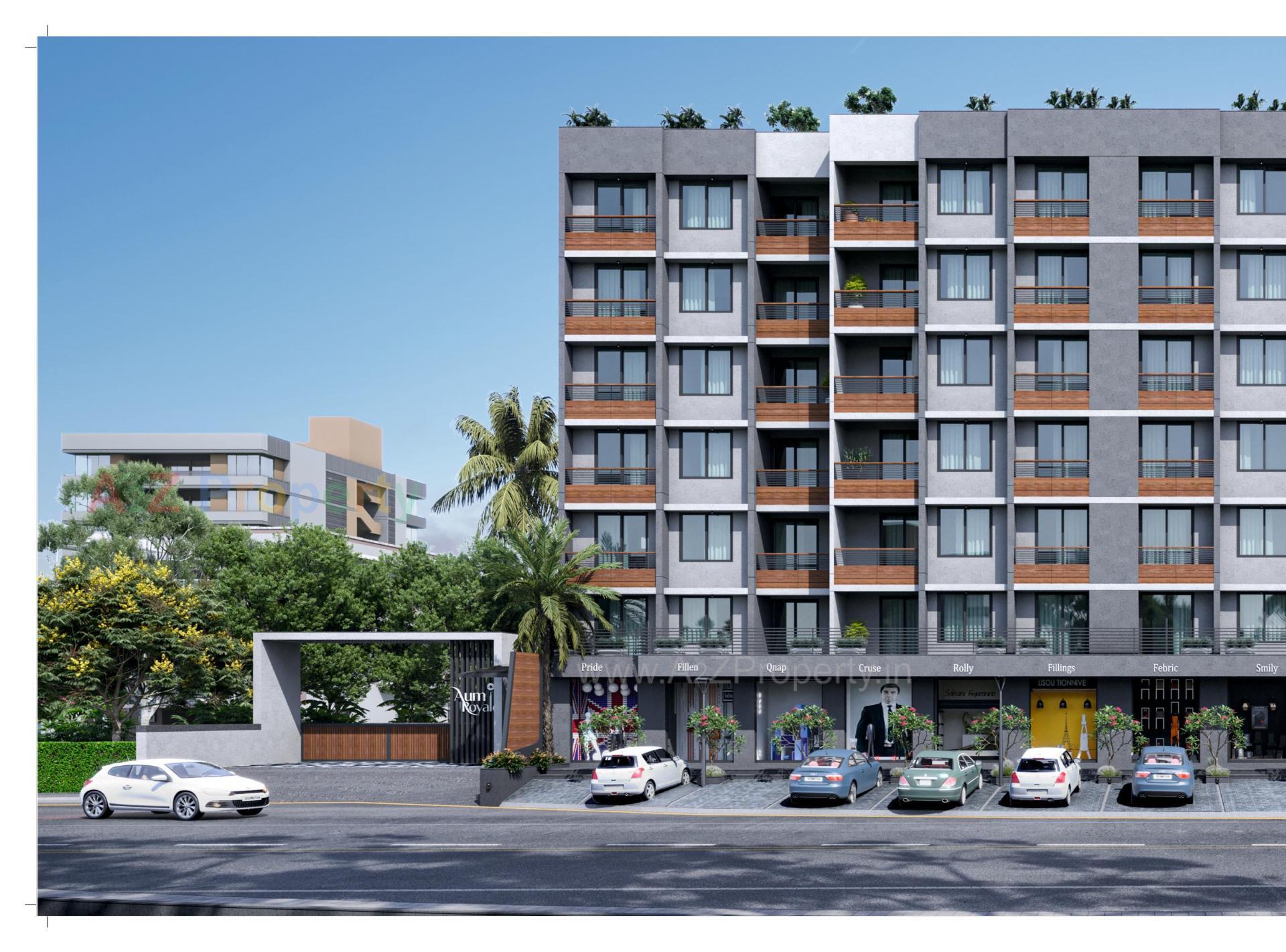 3D Elevation of real estate project Aum Royale located at Vapi, Valsad, Gujarat