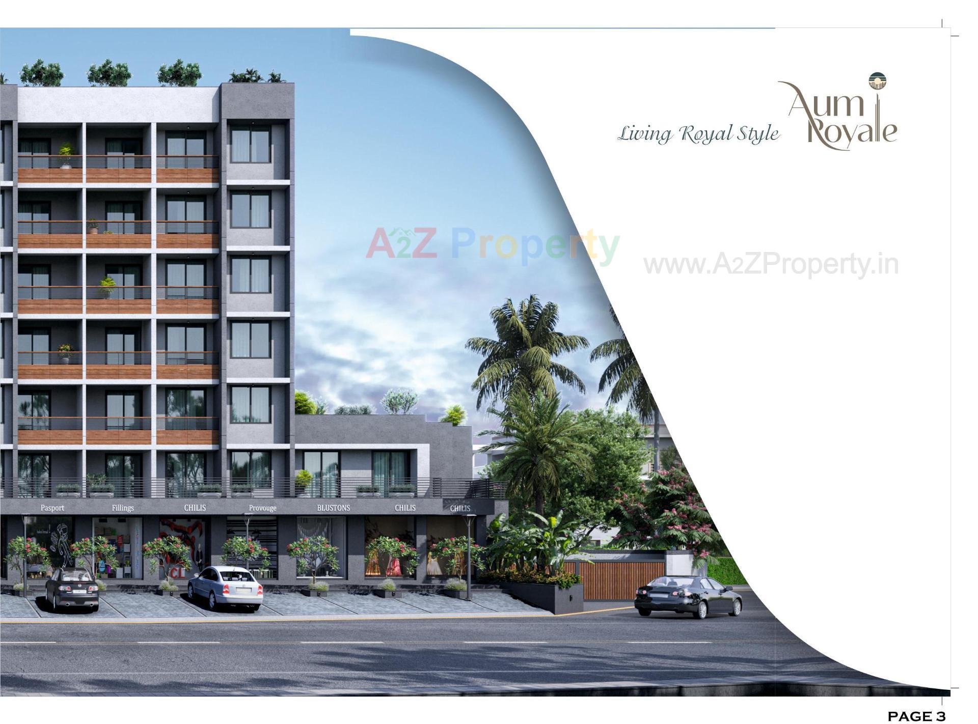 3D Elevation of real estate project Aum Royale located at Vapi, Valsad, Gujarat