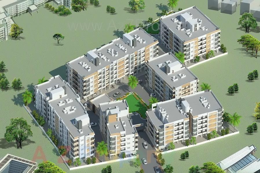 3D Elevation of real estate project Azad Residency located at Dungra, Valsad, Gujarat