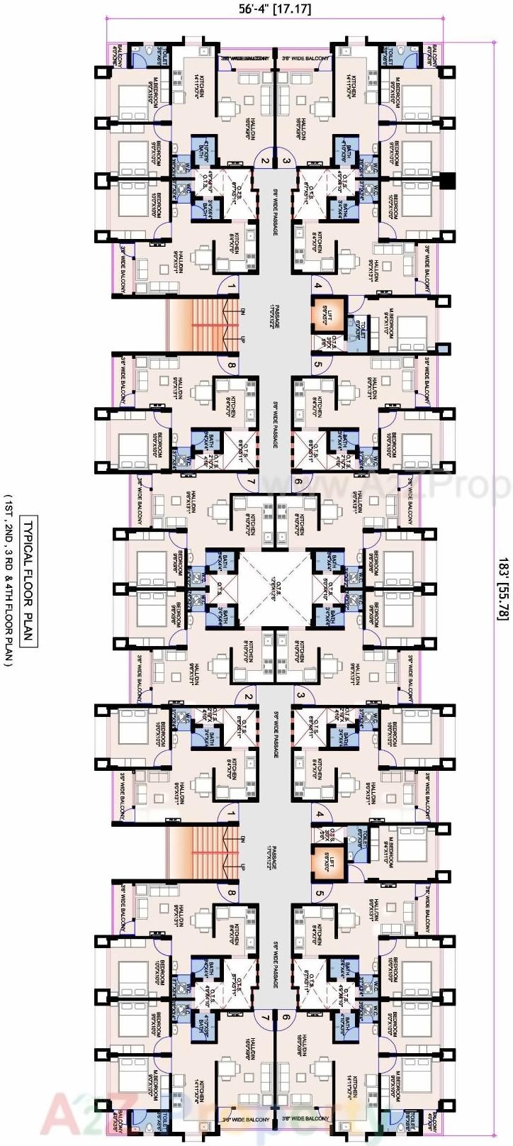 Layout of real estate project Azad Residency located at Dungra, Valsad, Gujarat