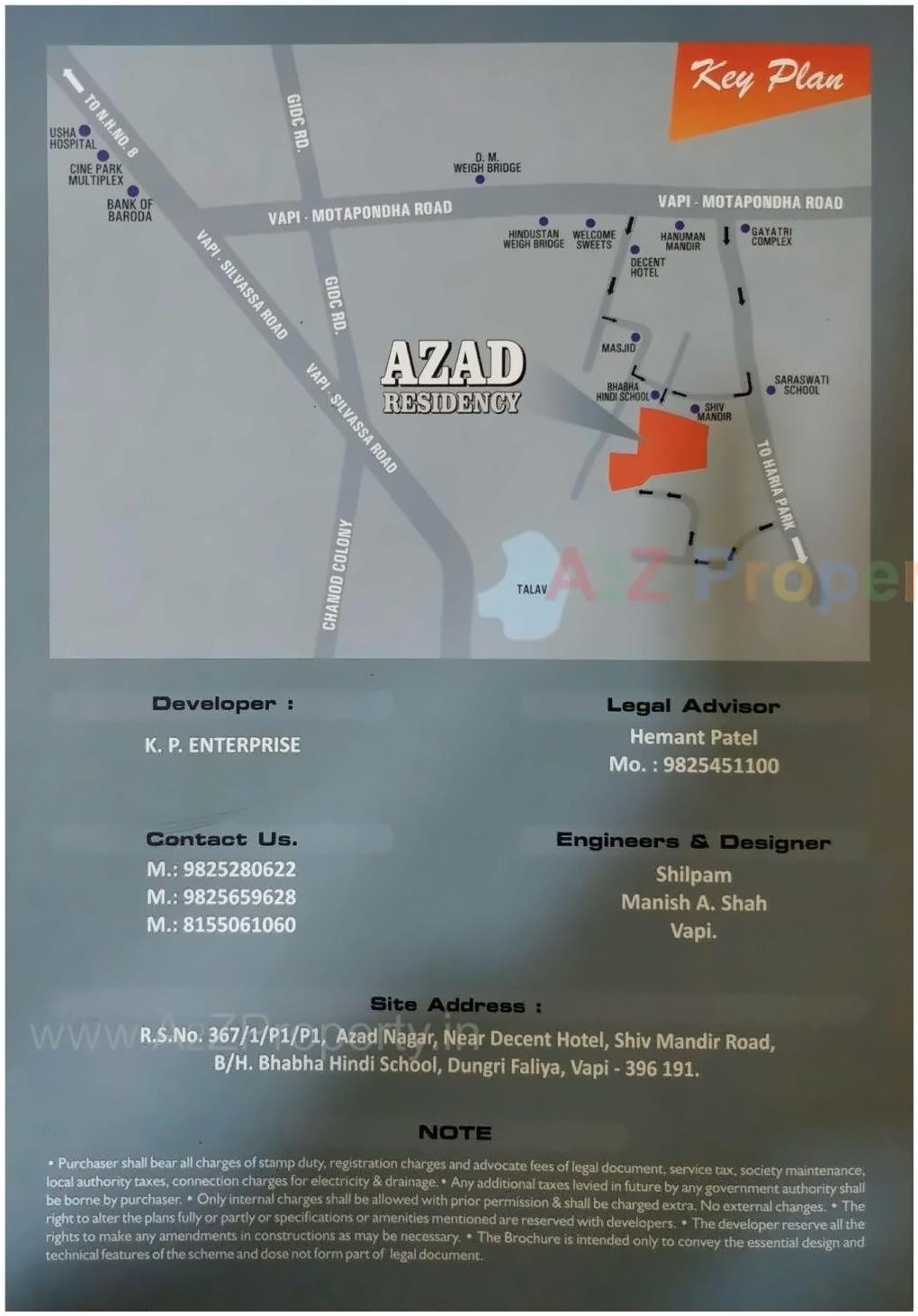  of real estate project Azad Residency located at Dungra, Valsad, Gujarat