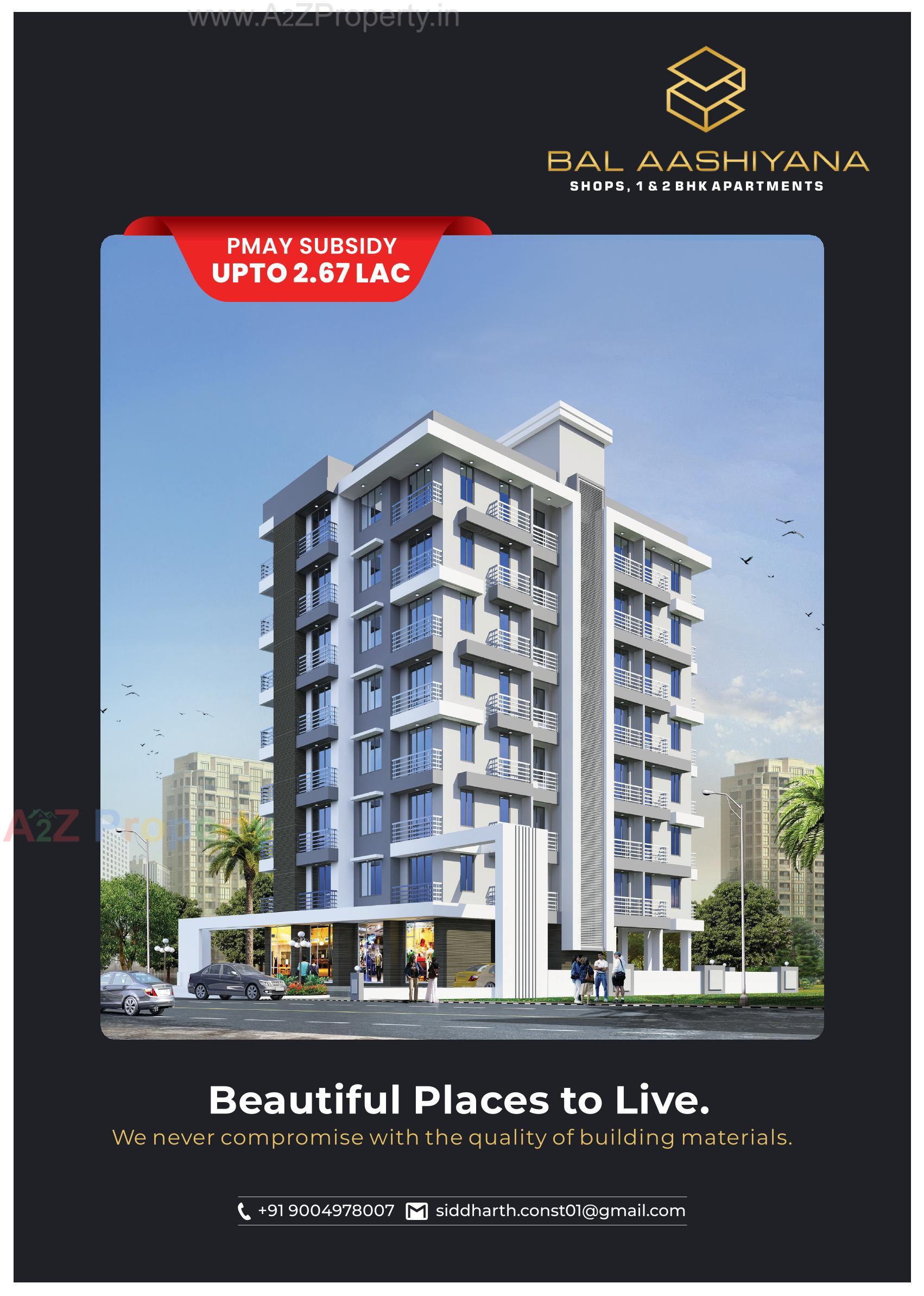 3D Elevation of real estate project Bal Aashiyana located at Chala, Valsad, Gujarat