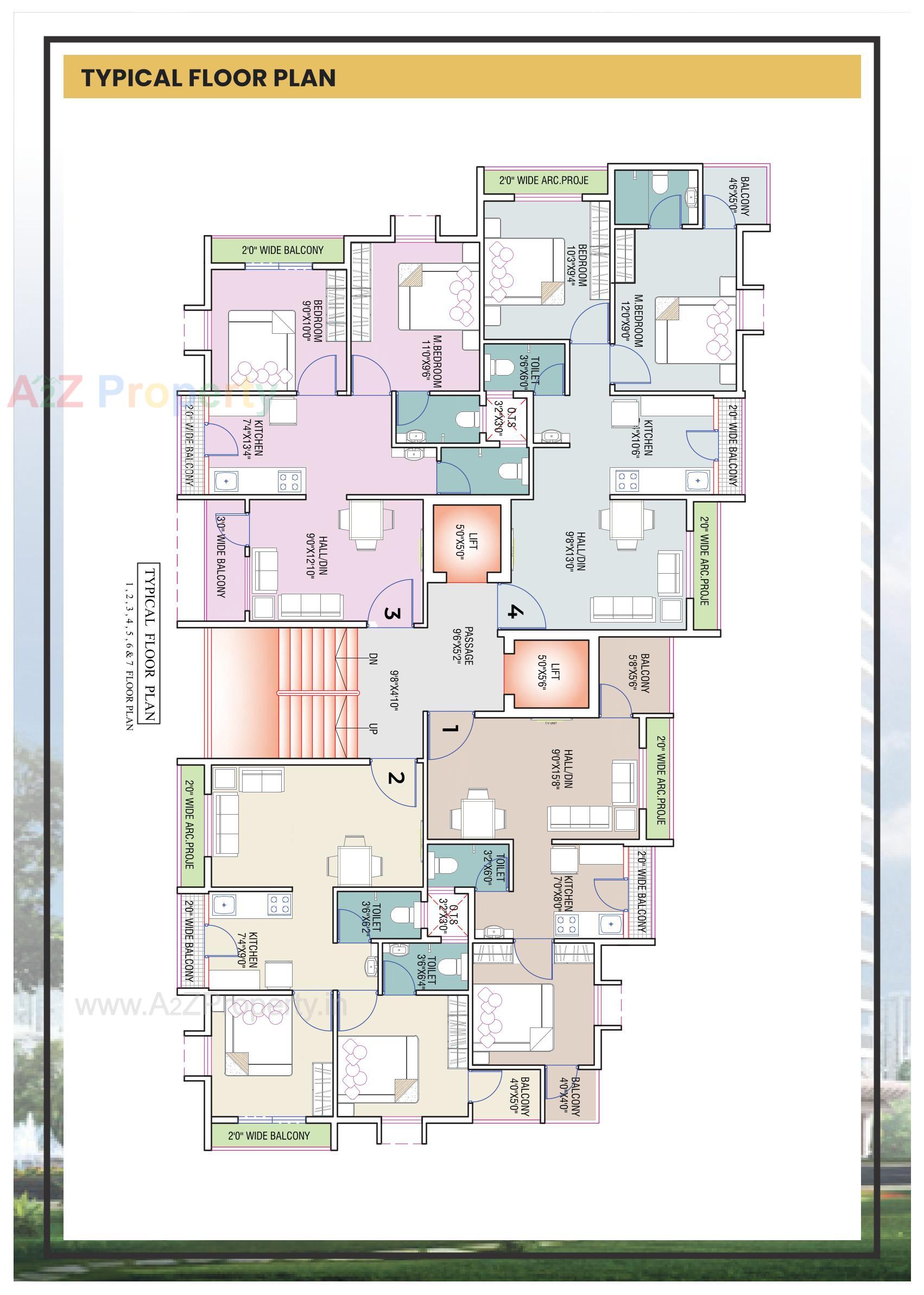 Layout of real estate project Bal Aashiyana located at Chala, Valsad, Gujarat