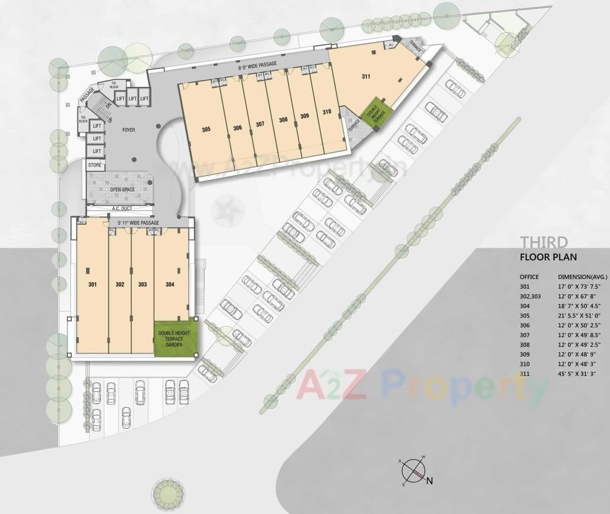 Layout of real estate project Capital Business Center located at Vapi, Valsad, Gujarat