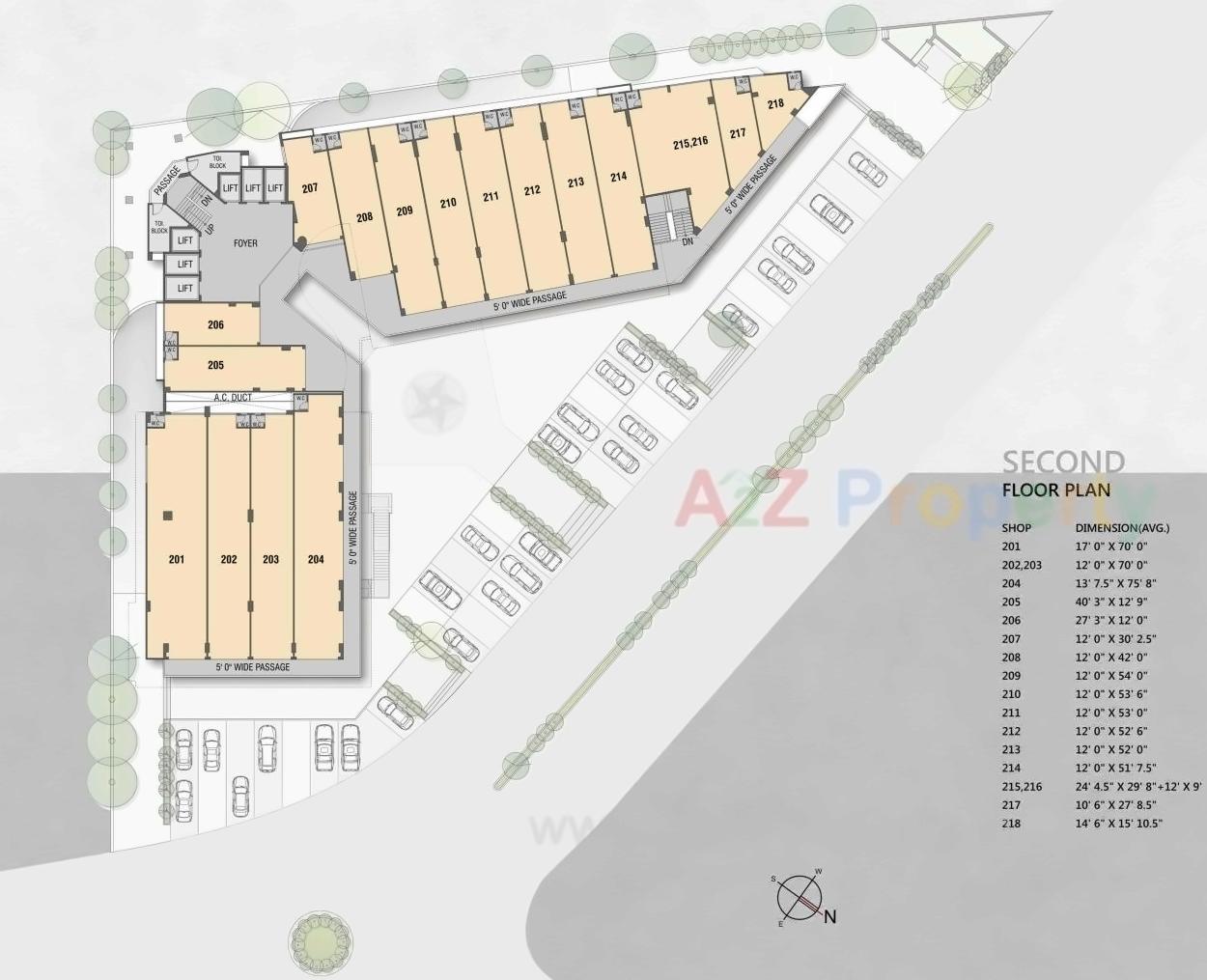 Layout of real estate project Capital Business Center located at Vapi, Valsad, Gujarat