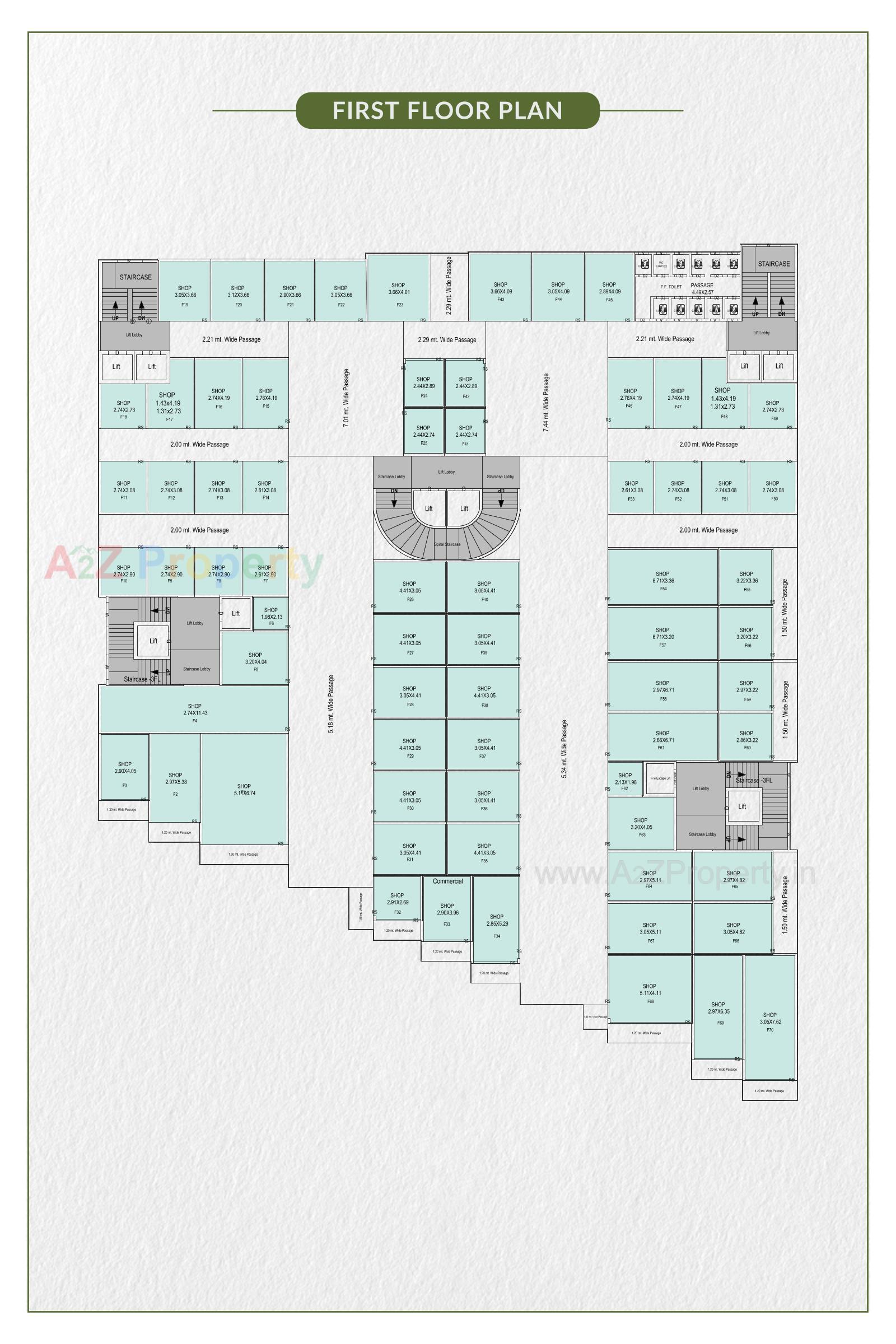 Layout of real estate project Centre Point located at Umbergaon, Valsad, Gujarat