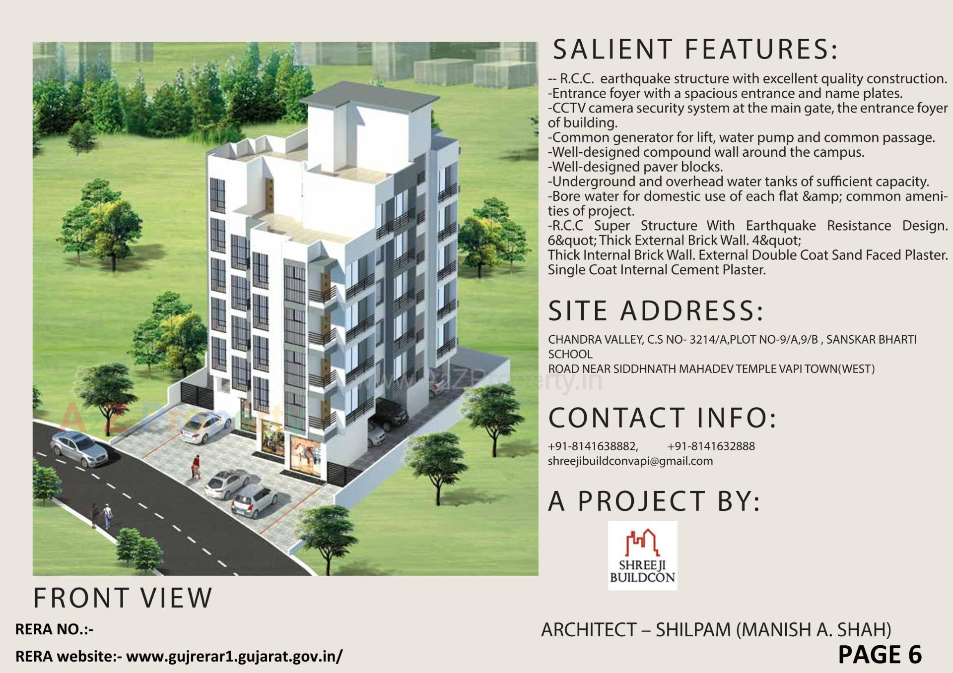 3D Elevation of real estate project Chandra Valley located at Vapi, Valsad, Gujarat