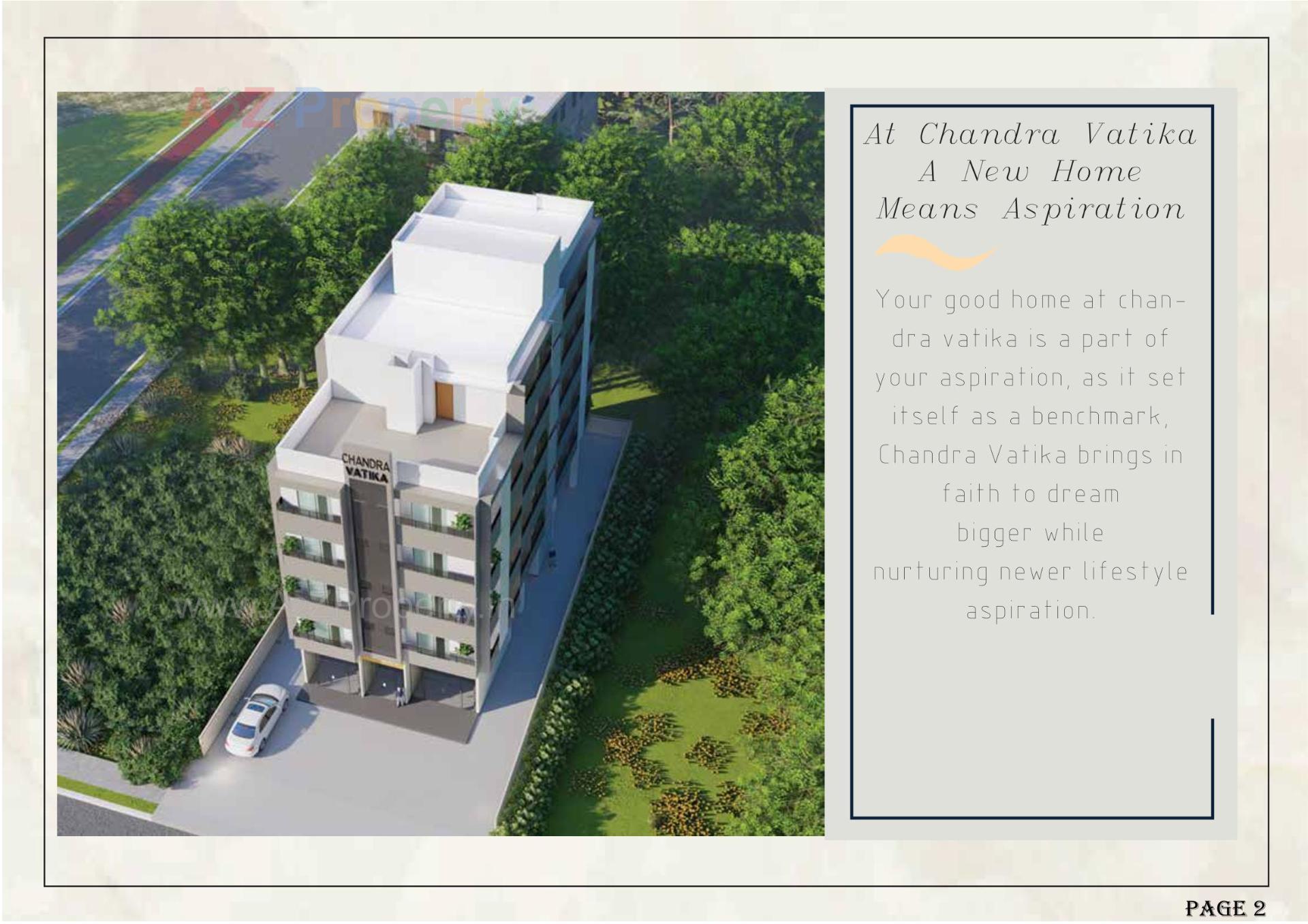 3D Elevation of real estate project Chandra Vatika located at Chala, Valsad, Gujarat