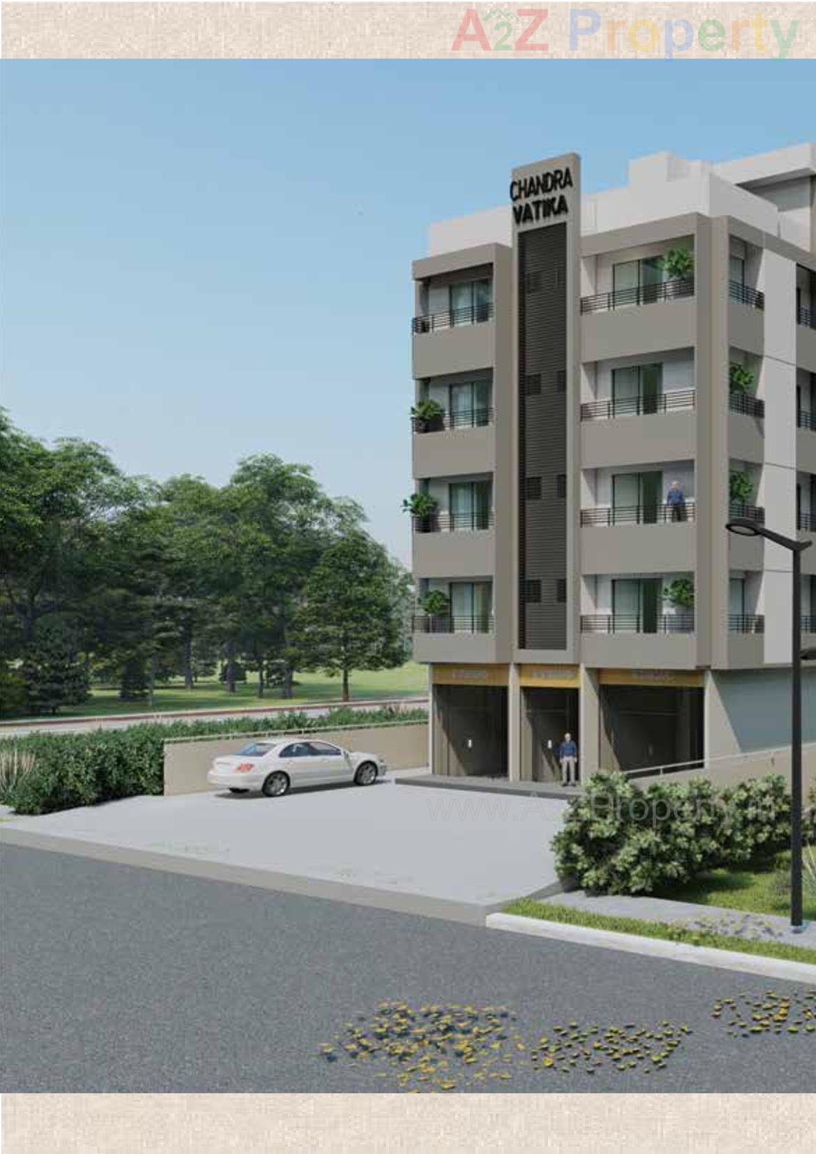 3D Elevation of real estate project Chandra Vatika located at Chala, Valsad, Gujarat