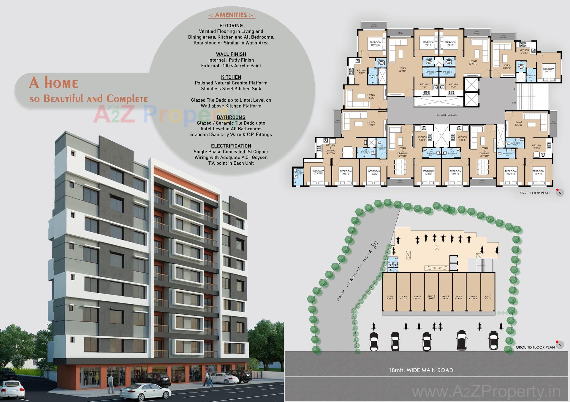 Layout of real estate project Darshanam Residency located at Vapi, Valsad, Gujarat