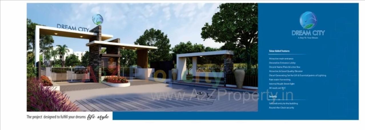 3D Elevation of real estate project Dream City Heights located at Dungra, Valsad, Gujarat