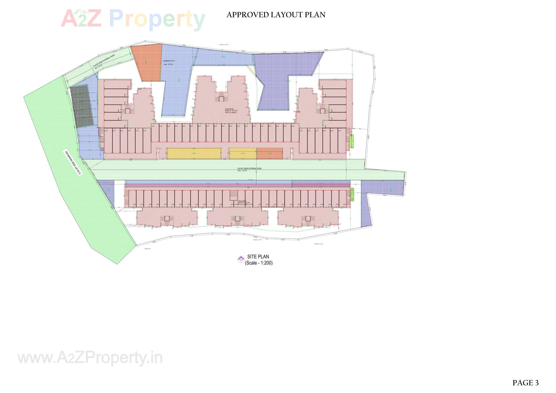 Layout of real estate project Ellora Park located at Pardi, Valsad, Gujarat
