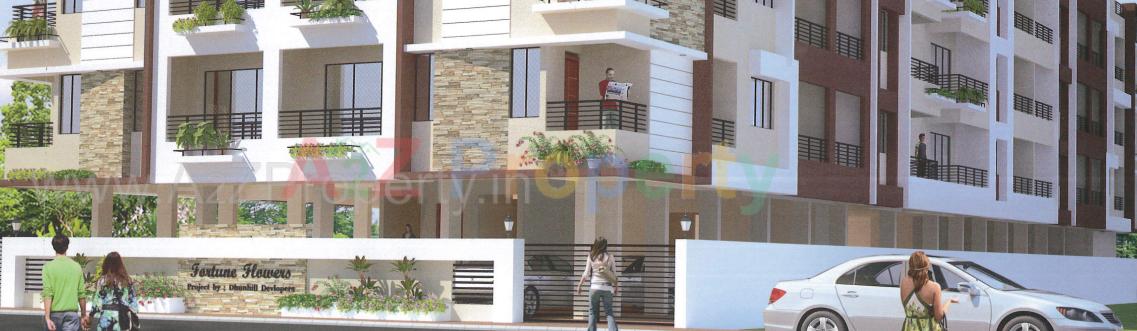 3D Elevation of real estate project Fortune Flowers located at Vapi, Valsad, Gujarat