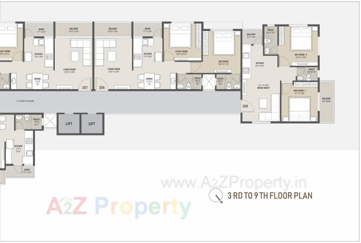 Layout of real estate project Fortune + Ii located at Umargam, Valsad, Gujarat