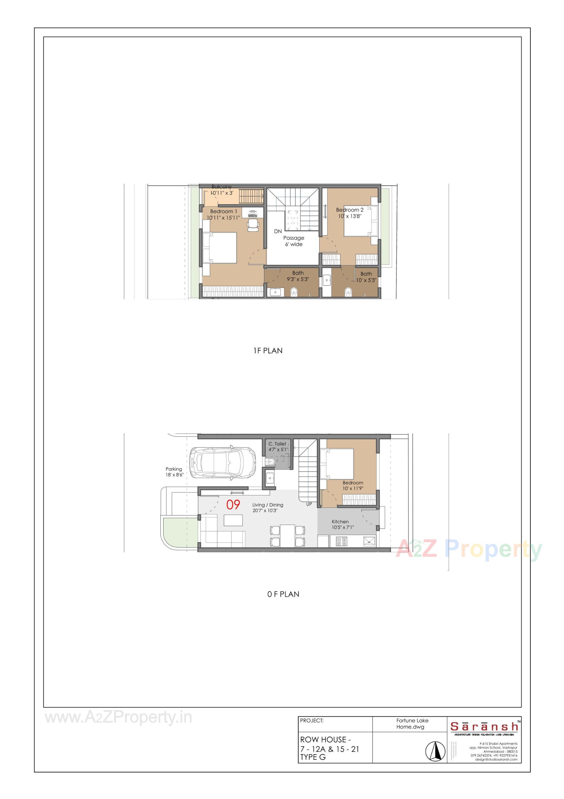 Layout of real estate project Fortune Lake Homes located at Umargam, Valsad, Gujarat